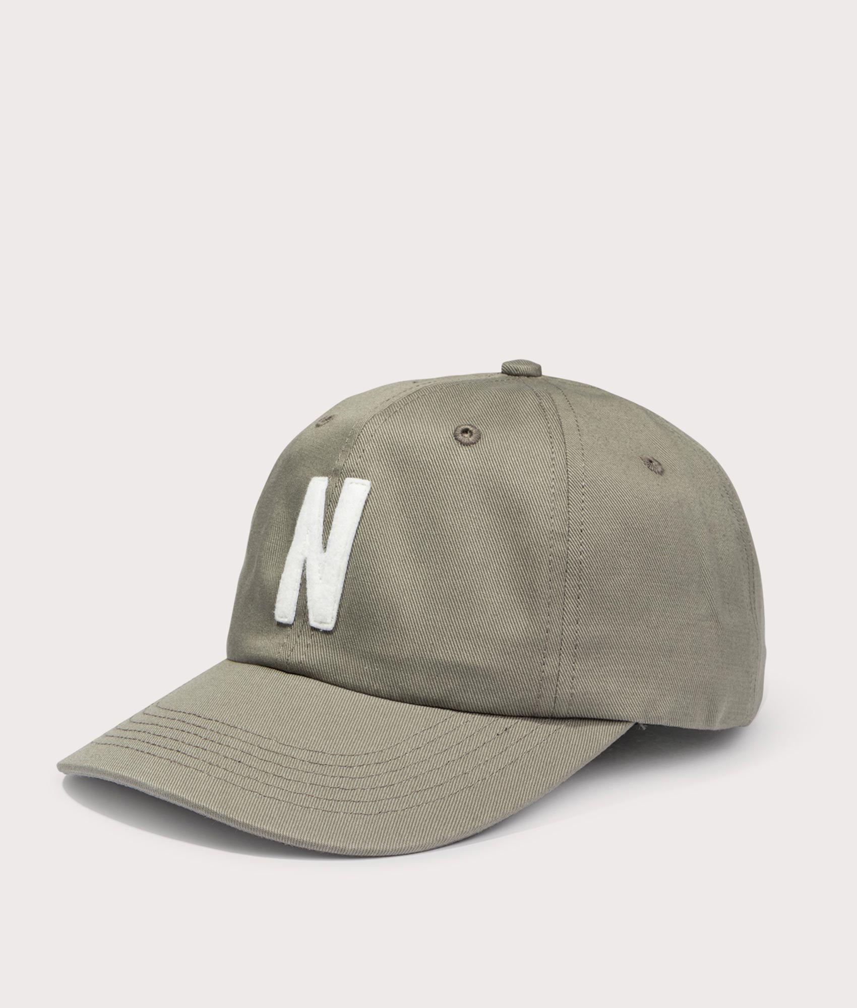 Norse Projects Mens Felt N Twill Sports Cap - Colour: 8076 Sediment Green - Size: OS