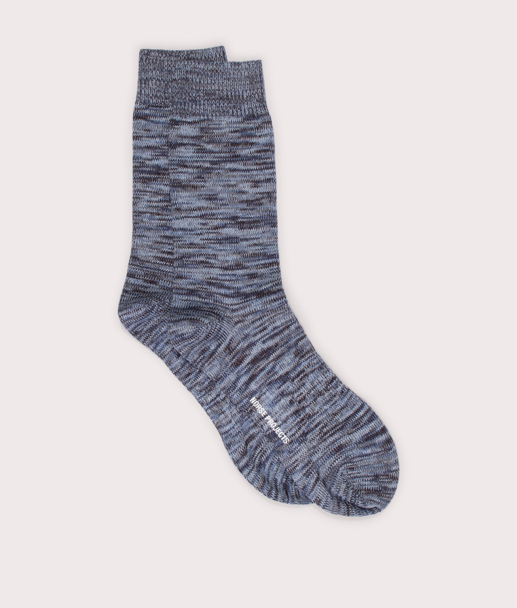 Norse Projects Mens Bjarki Cotton Twist Sock - Colour: 7156 Steel Blue - Size: OS