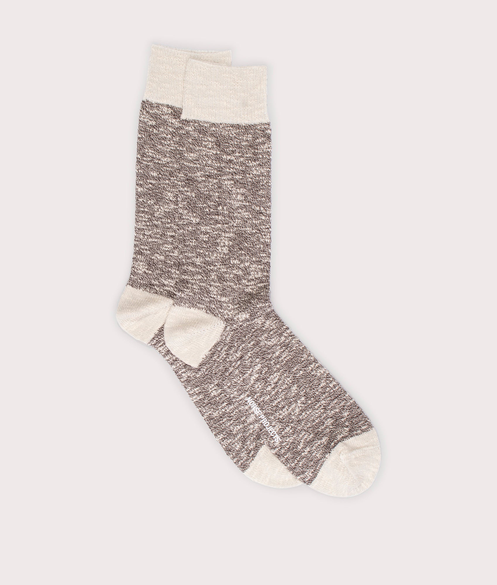 Norse Projects Mens Ebbe Slub Sock - Colour: 2022 Espresso - Size: OS