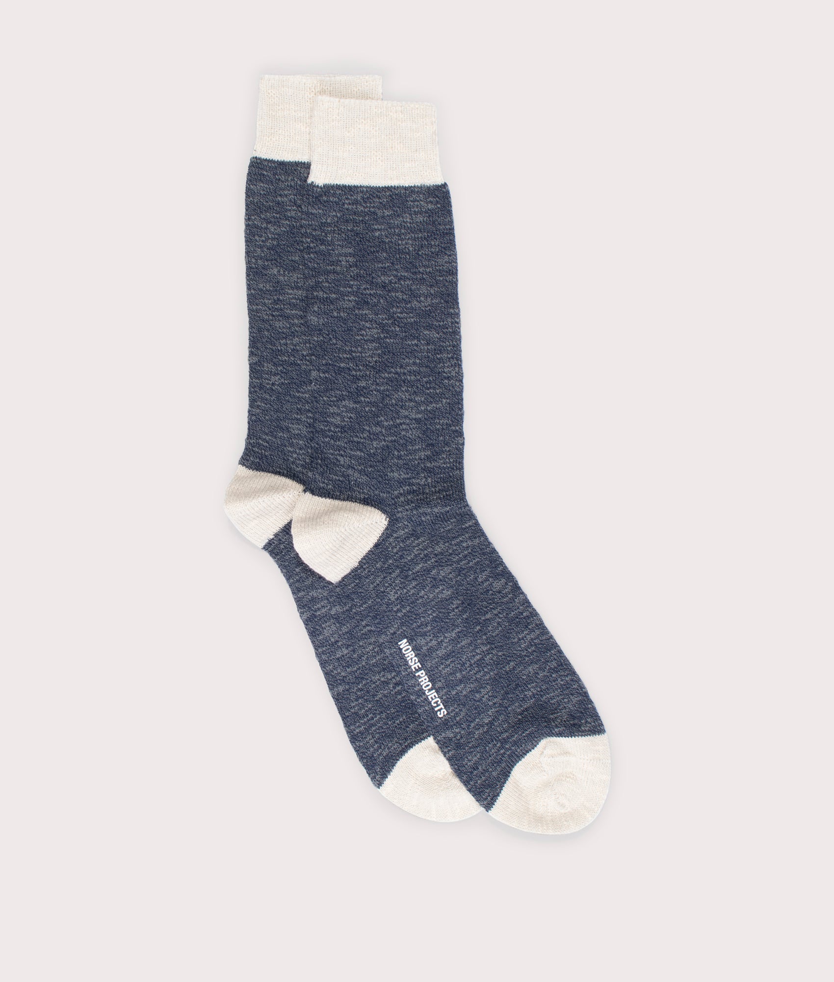 Norse Projects Mens Ebbe Slub Sock - Colour: 7156 Steel Blue - Size: OS