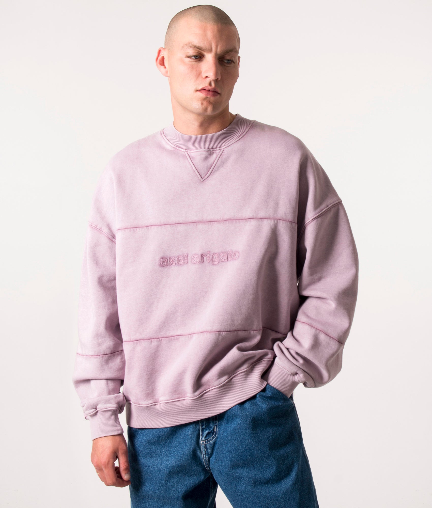 Axel Arigato Mens Oversized Unit Sweatshirt - Colour: Purple Dove - Size: XL