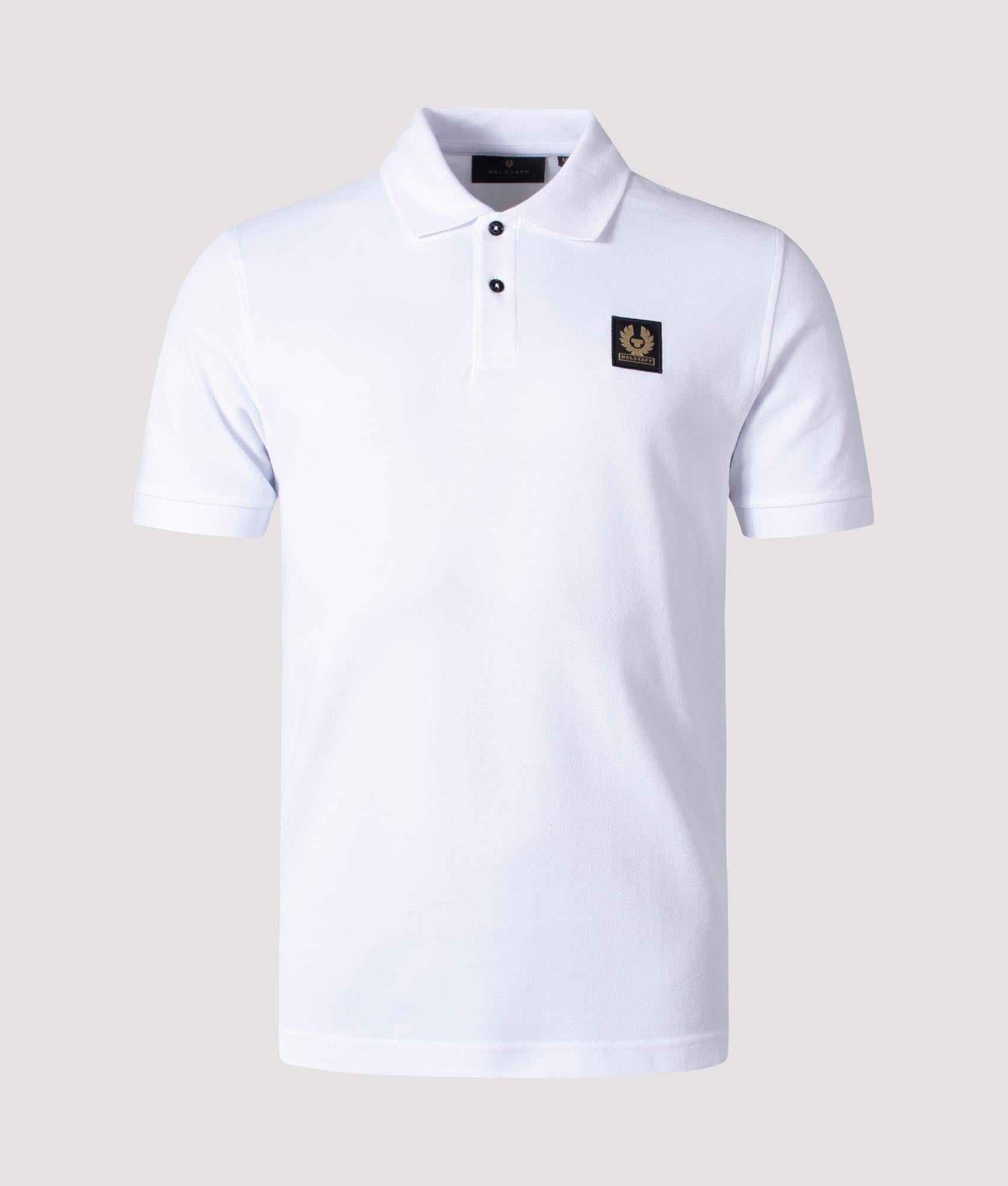 Belstaff Mens Belstaff Polo Shirt - Colour: 10000 WHITE - Size: Medium