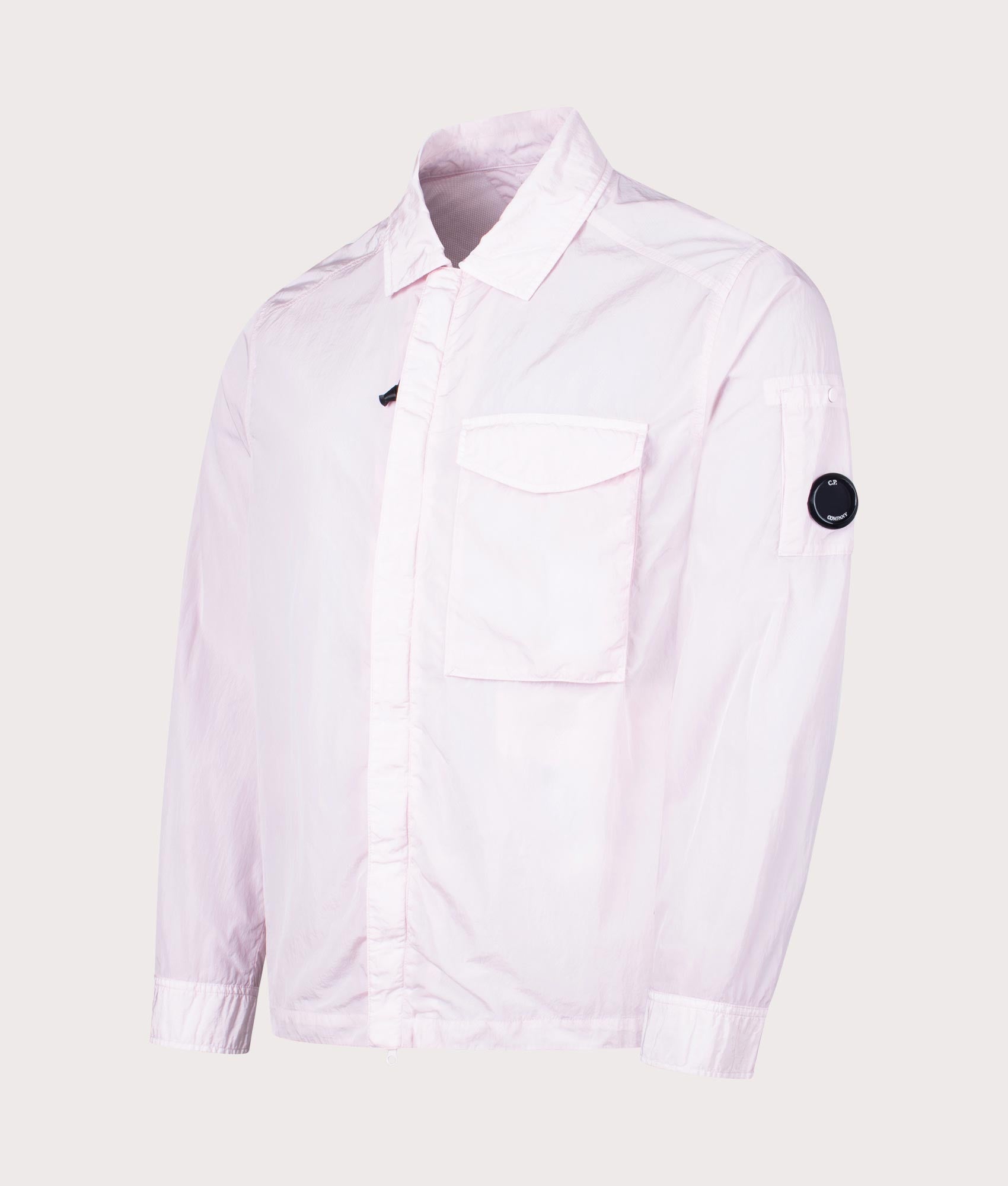 C.P. Company Mens Chrome-R Pocket Overshirt - Colour: 501 Heavenly Pink - Size: XL