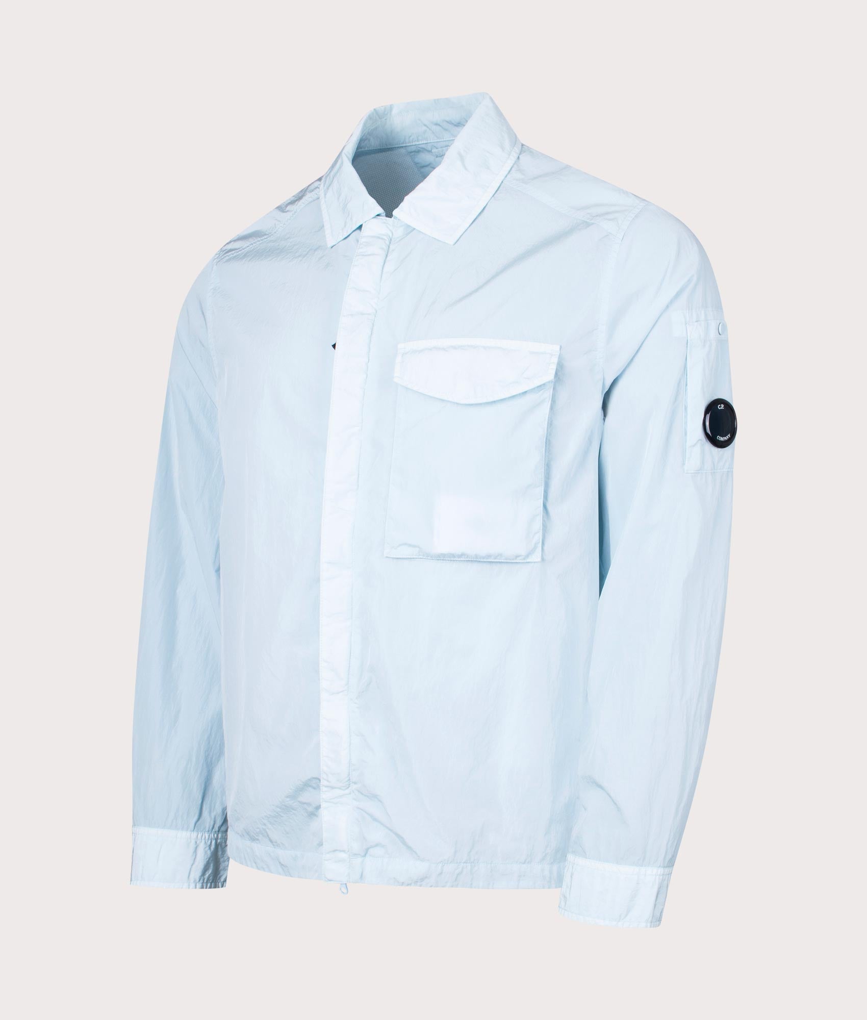 C.P. Company Mens Chrome-R Pocket Overshirt - Colour: 806 Starlight Blue - Size: XL