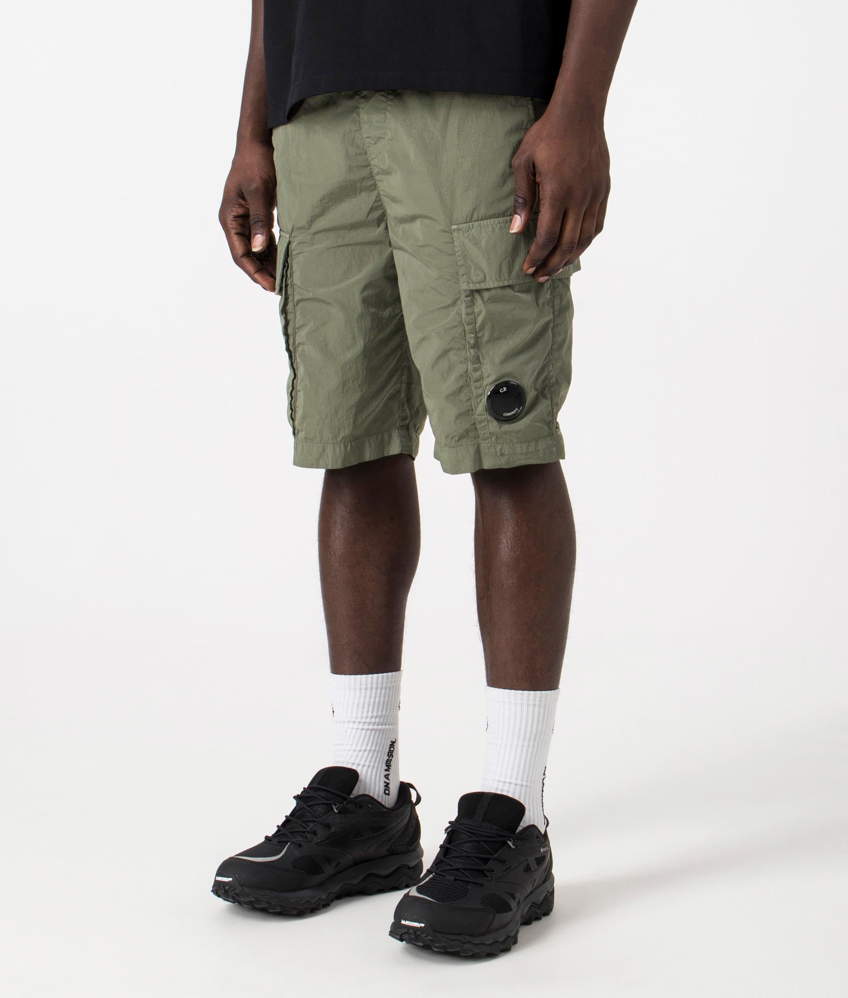 C.P. Company Mens Chrome-R Cargo Bermuda Shorts - Colour: 627 Agave Green - Size: 30W