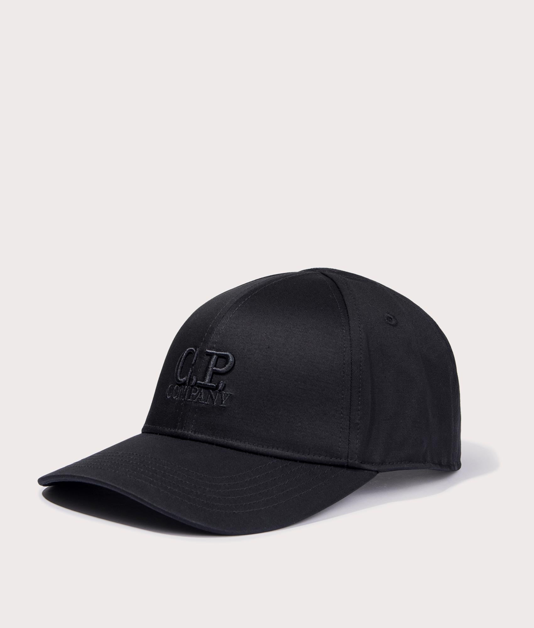 C.P. Company Mens Gabardine Logo Cap - Colour: 999 Black - Size: One Size