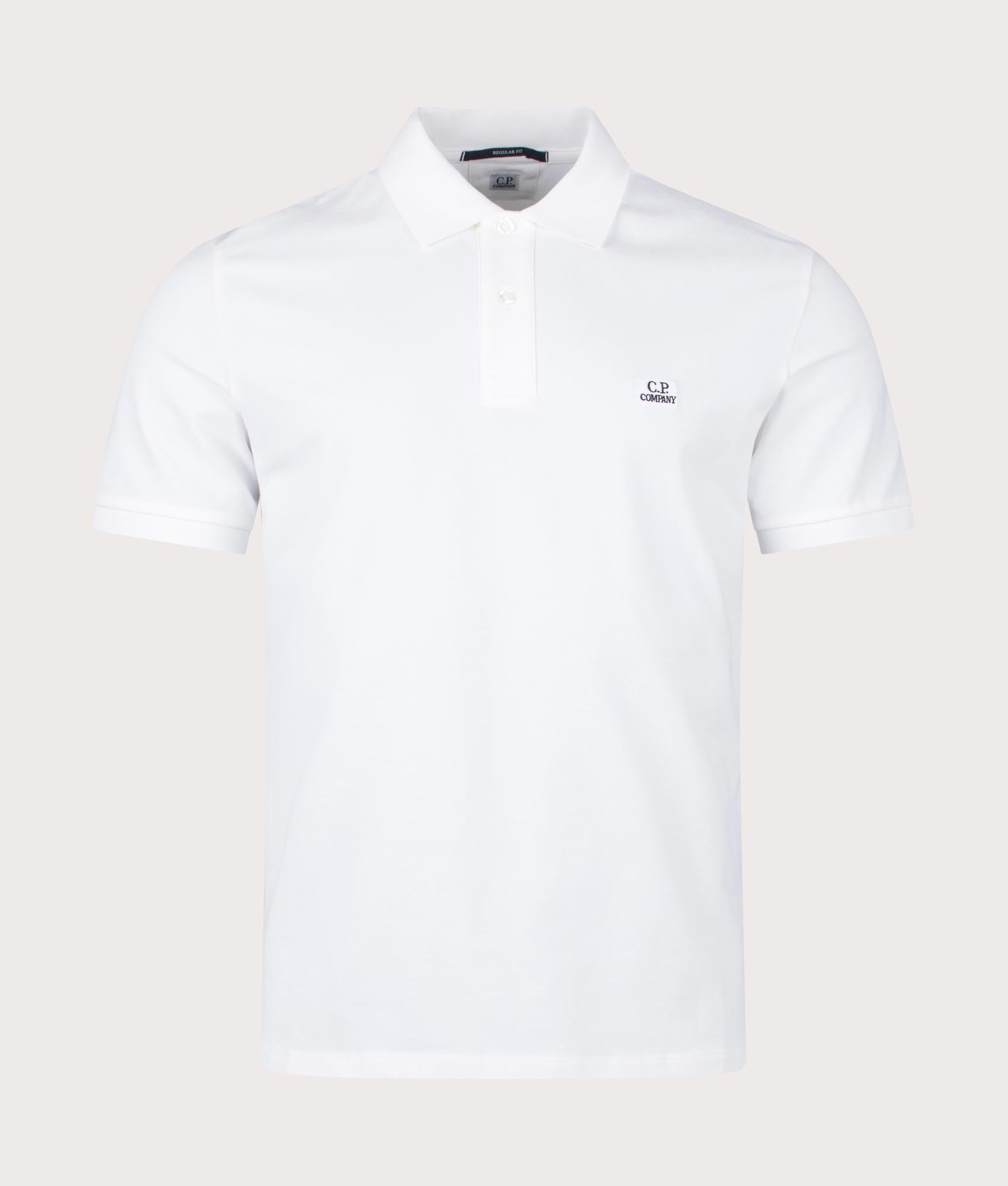 C.P. Company Mens Stretch Piquet Polo Shirt - Colour: 103 Gauze White - Size: XXL