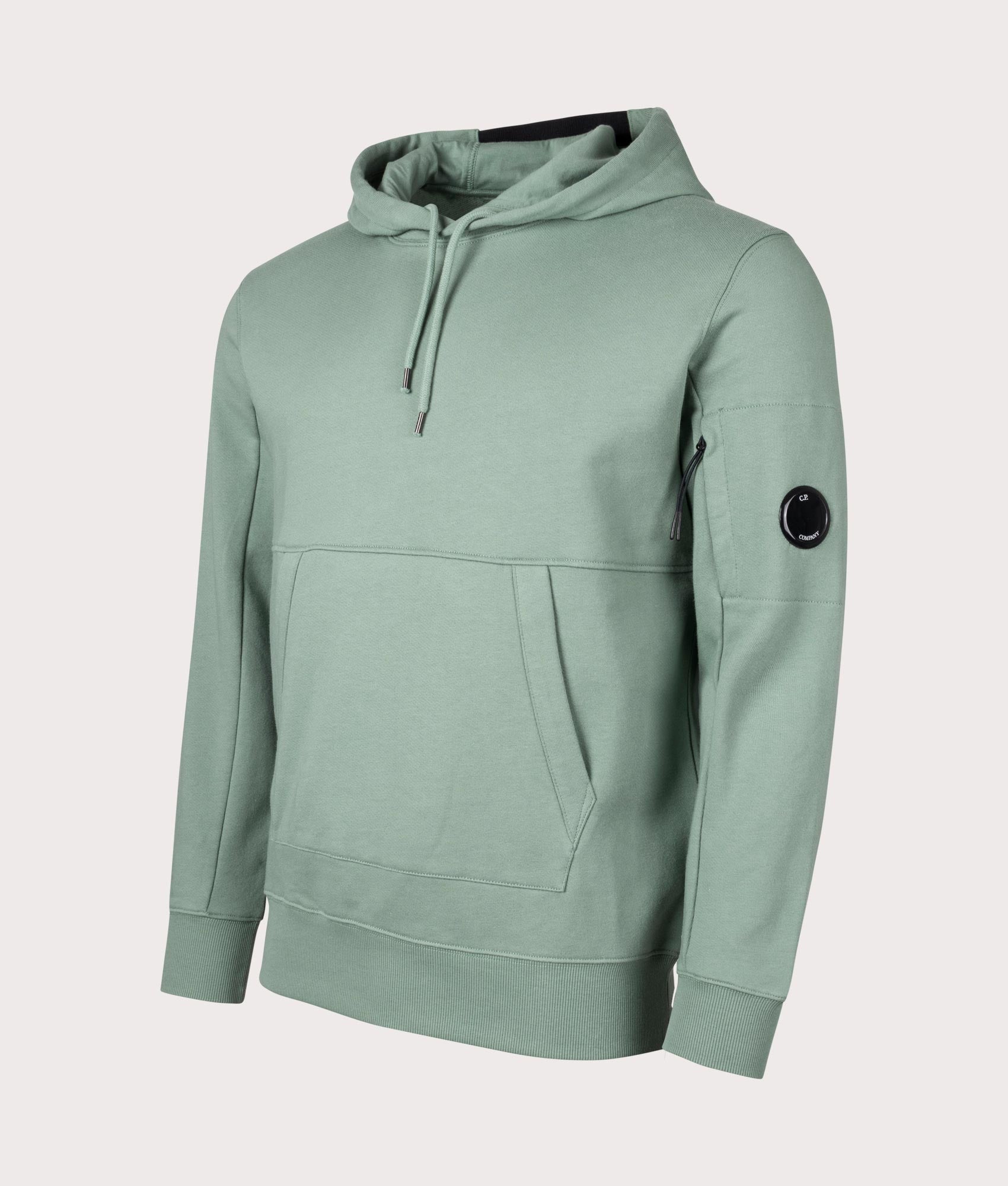 C.P. Company Mens Diagonal Raised Fleece Hoodie - Colour: 626 Green Bay - Size: Medium