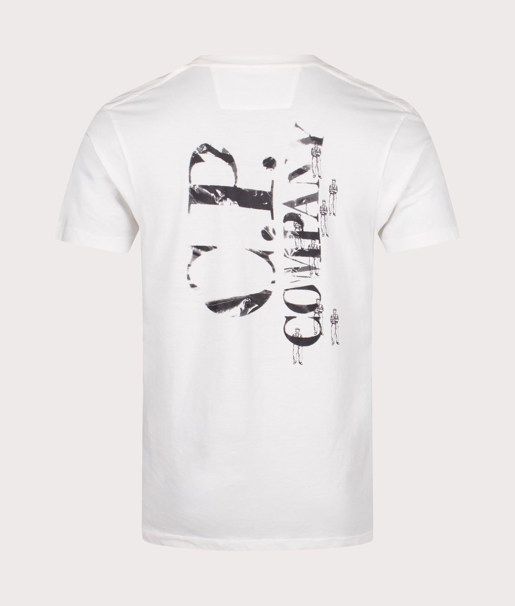 C.P. Company Mens 30/1 Jersey Relaxed Graphic T-Shirt - Colour: 103 Gauze White - Size: Medium