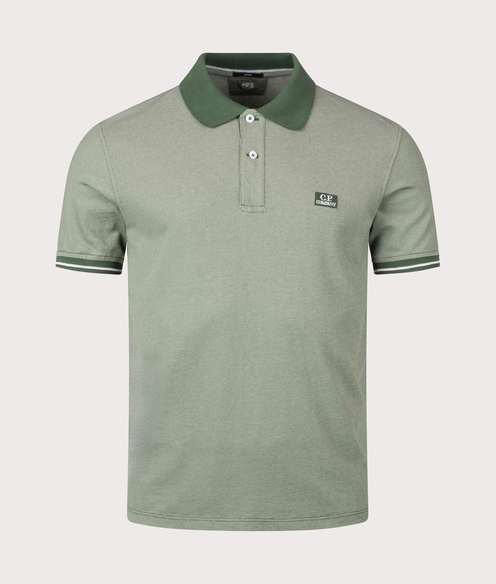 C.P. Company Mens Tacting Piquet Polo Shirt - Colour: 649 Duck Green - Size: Large