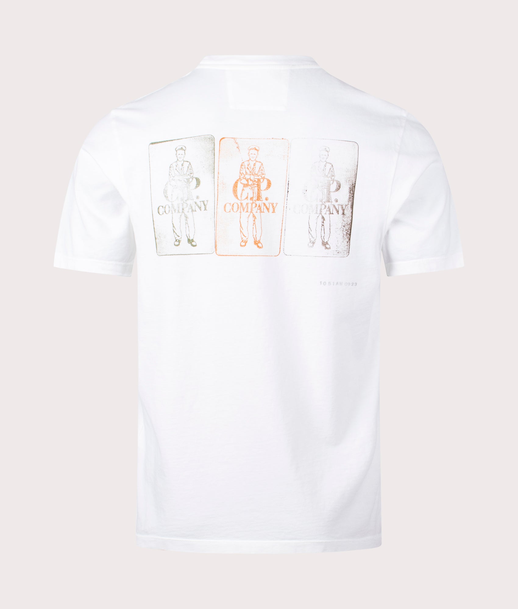 C.P. Company Mens Triple British Sailor Back Print T-Shirt - Colour: 103 Gauze White - Size: XL