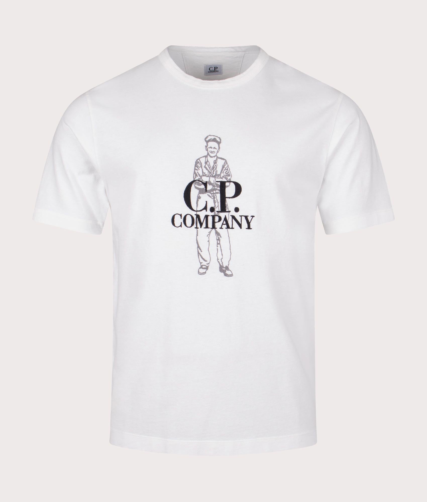 C.P. Company Mens 1020 Jersey British Sailor T-Shirt - Colour: 103 Gauze White - Size: Medium