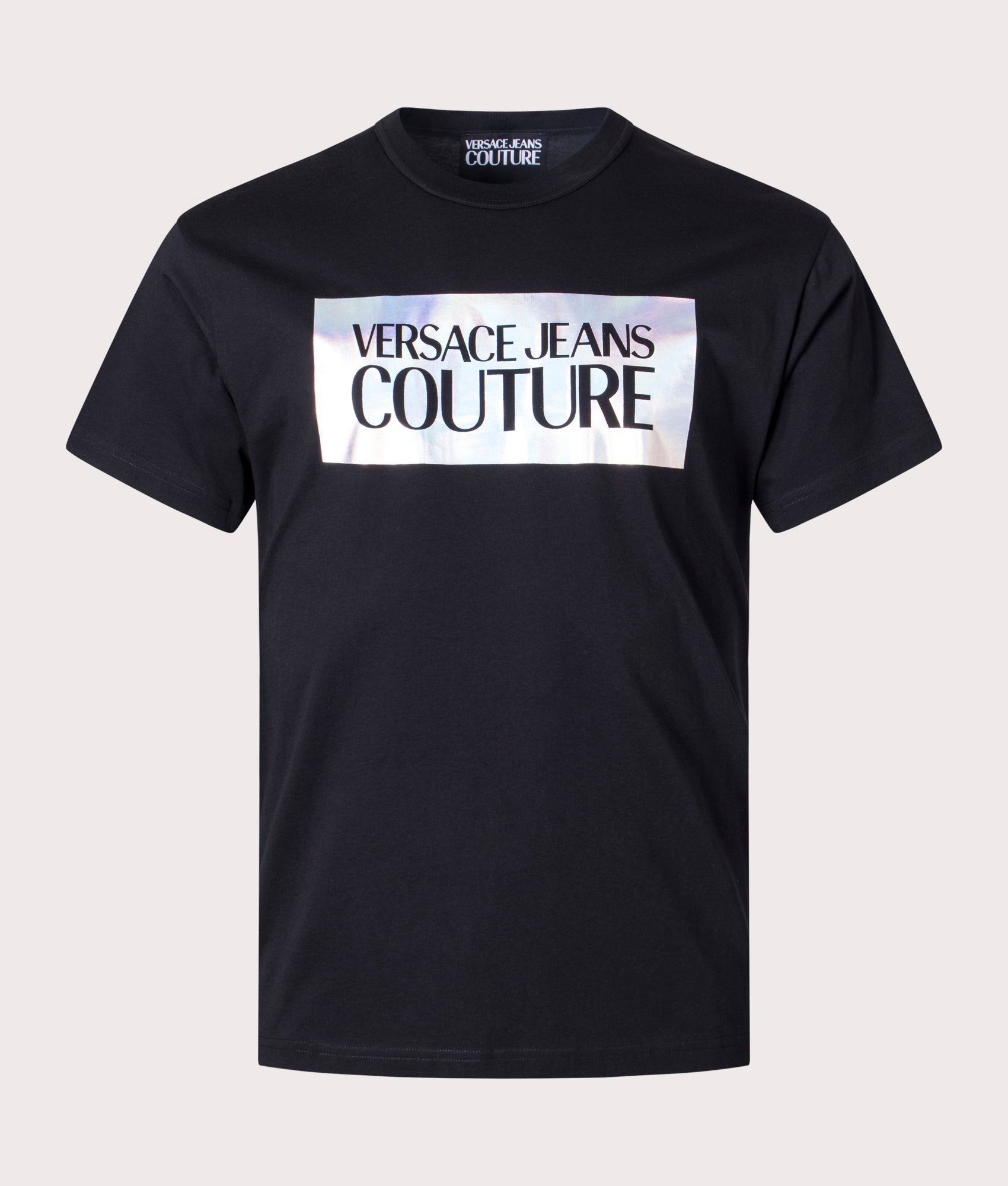 Versace Jeans Couture Mens Logo Foil T-Shirt - Colour: 899 Black - Size: Large