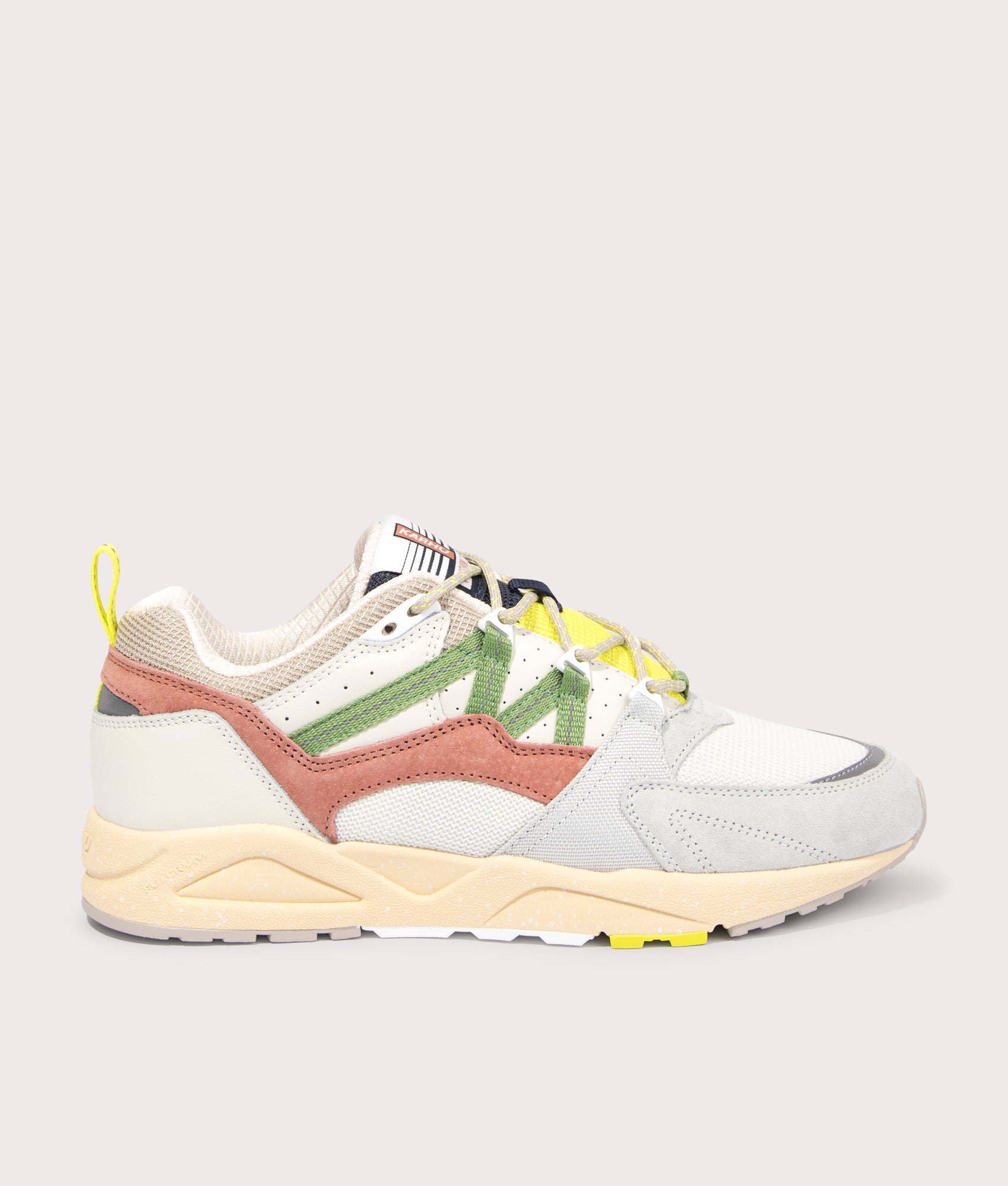 Karhu Mens Fusion 2.0 Sneakers - Colour: Lily White/Piquant Green - Size: 8