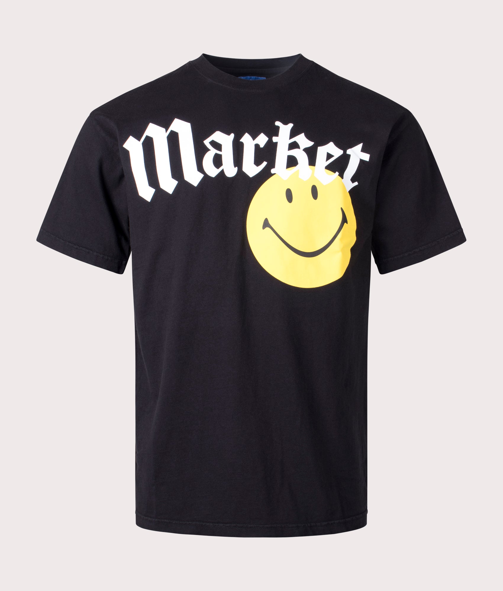 Market Mens Smiley Gothic T-Shirt - Colour: Washed Black - Size: XL