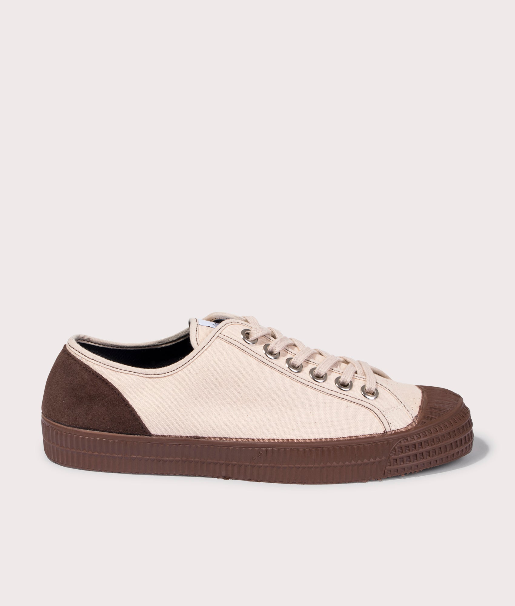 Novesta Mens Star Master Canvas x Suede Sneakers - Colour: Ivory/Brown - Size: 10