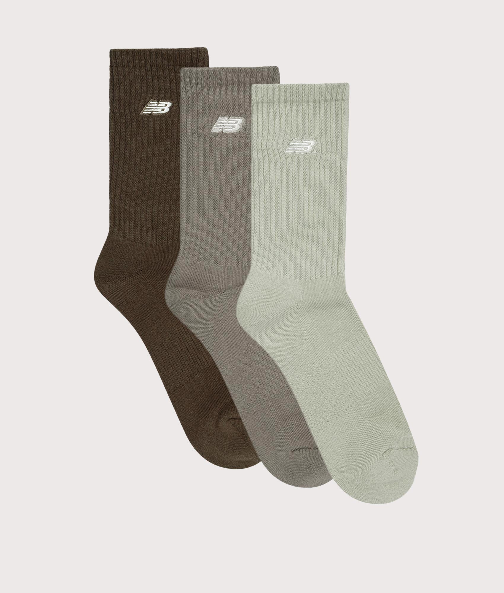 New Balance Mens NB Patch Melange Crew Socks - Colour: AS1 Assorted Colors 1 - Size: Large