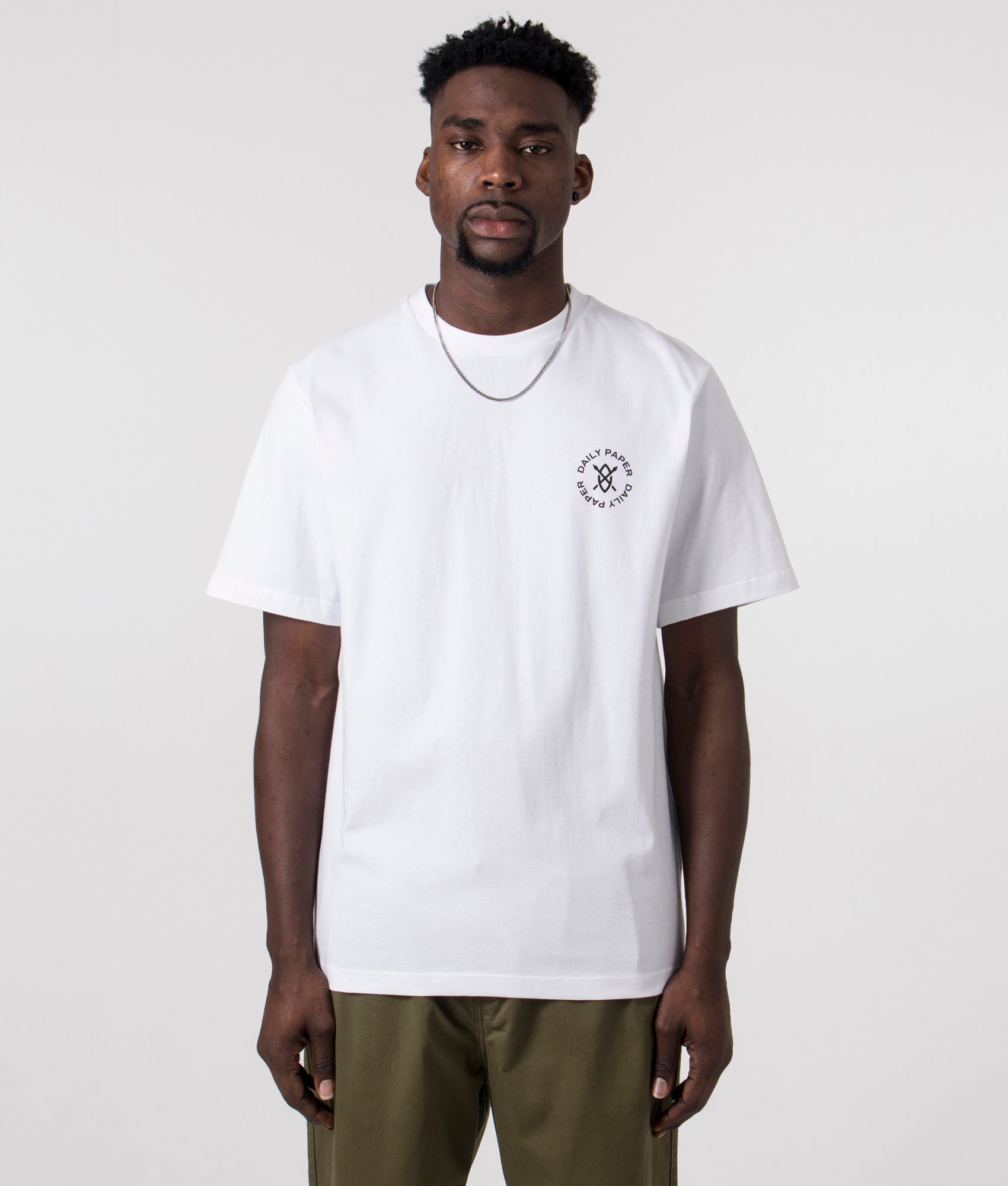 Daily Paper Mens Circle T-Shirt - Colour: White - Size: Medium