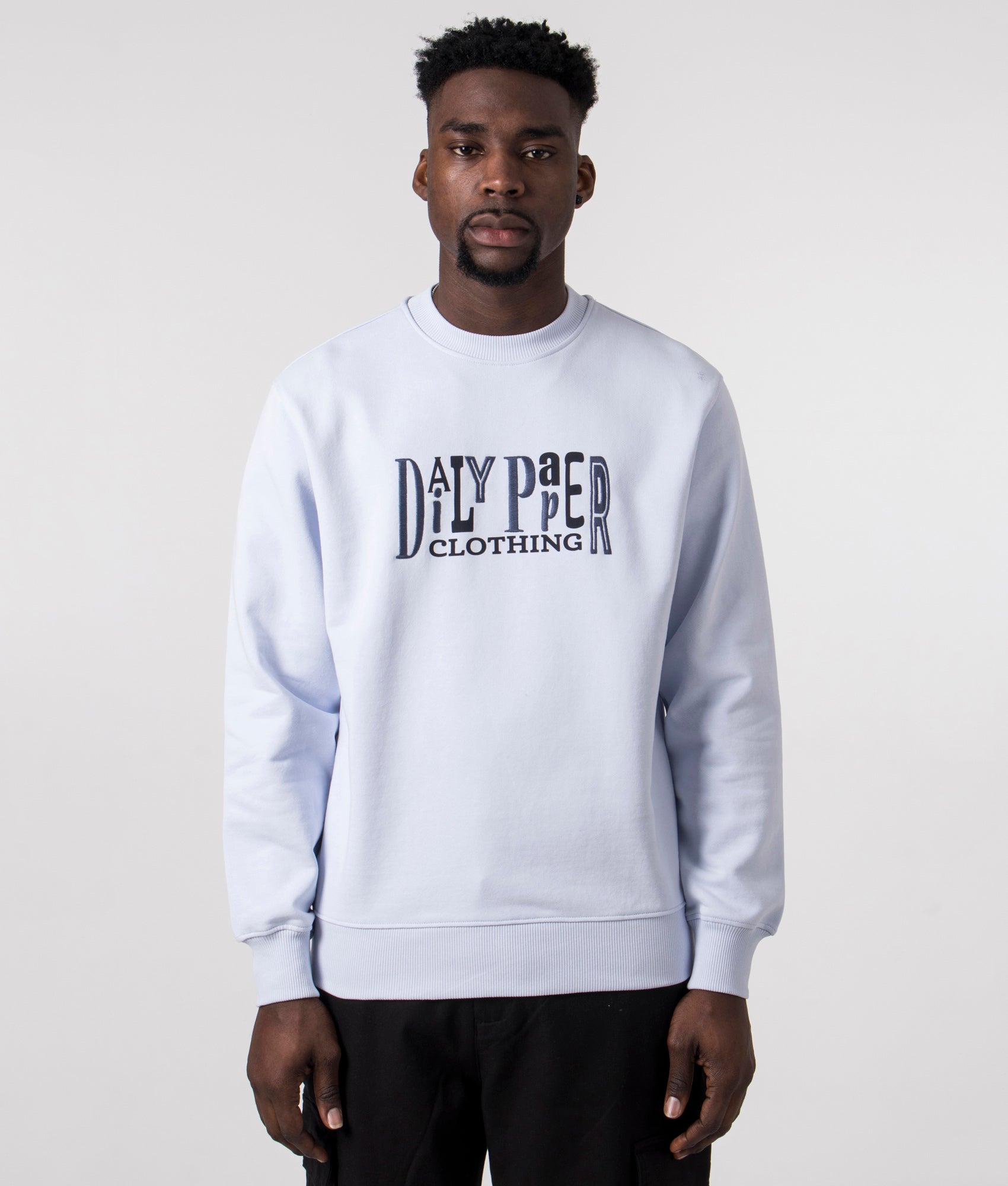 Daily Paper Mens United Type Sweatshirt - Colour: Halogen Blue - Size: Medium