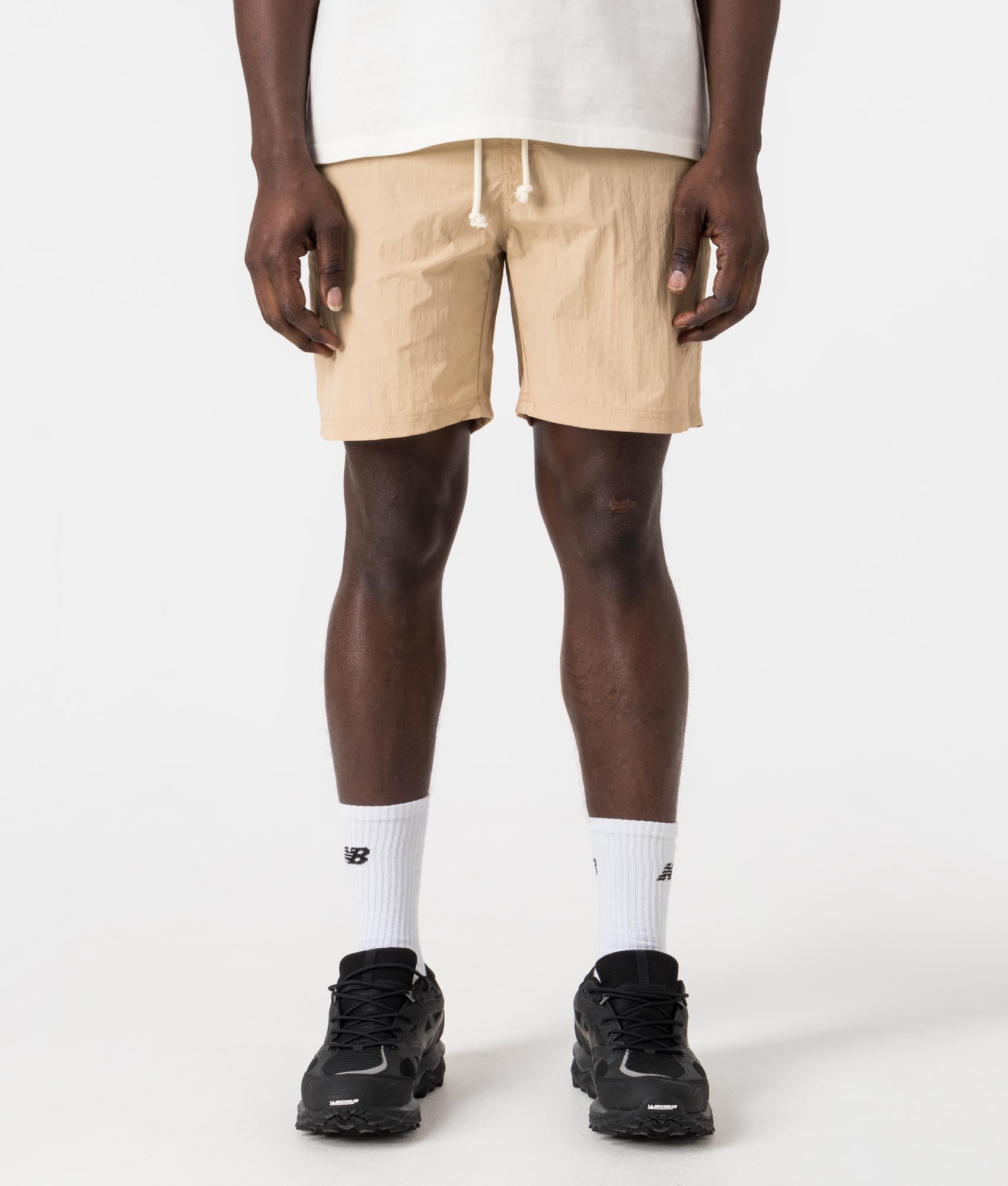 Aquascutum Mens Beach Check Pocket Shorts - Colour: 03 Beige - Size: Medium