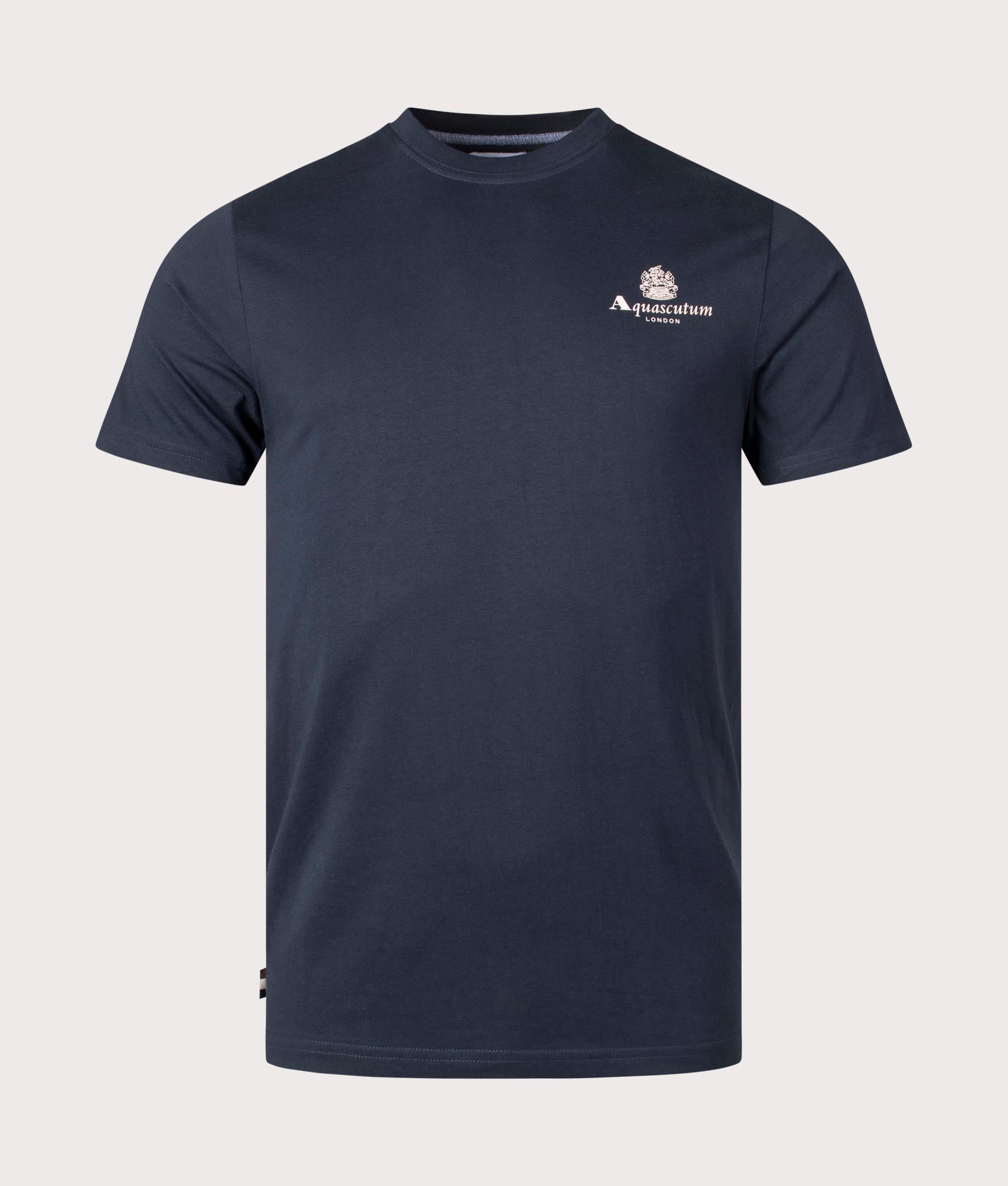 Aquascutum Mens Active Small Logo T-Shirt - Colour: 11 Navy - Size: Large