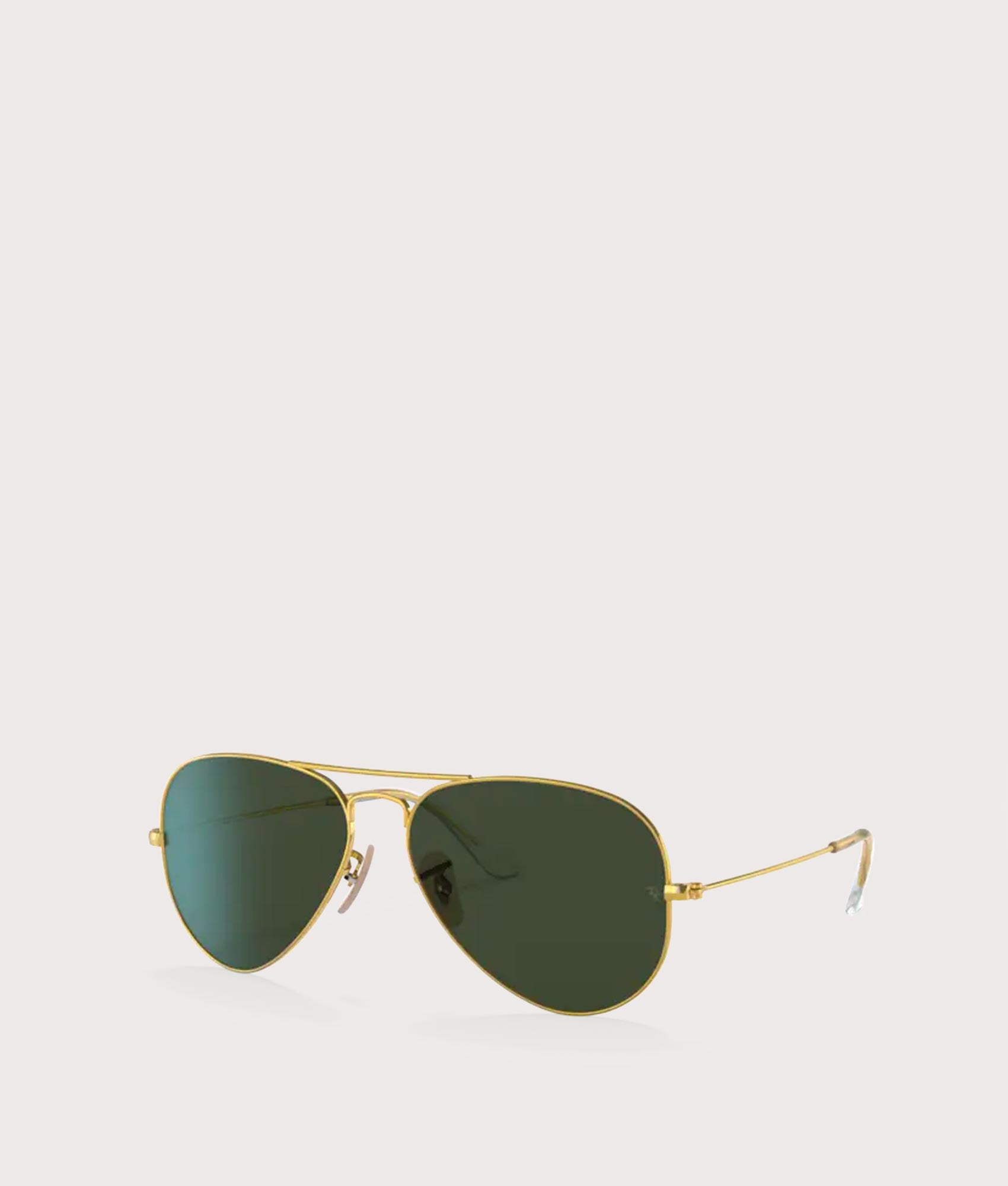 Ray-Ban Mens Aviator Large Metal Sunglasses - Colour: W3400 Polished Gold-Green Lens - Size: 58