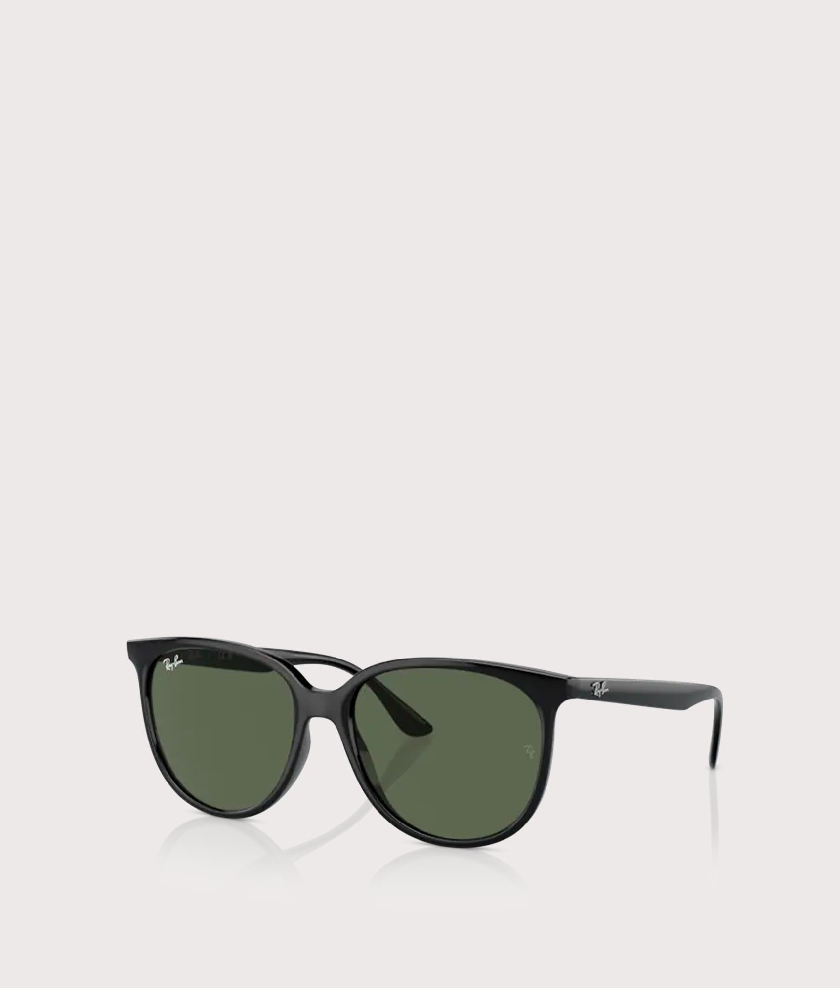 Ray-Ban Mens Ray-Ban 4378 Sunglasses - Colour: 601/71 Polished Black-Dark Green Lens - Size: 54