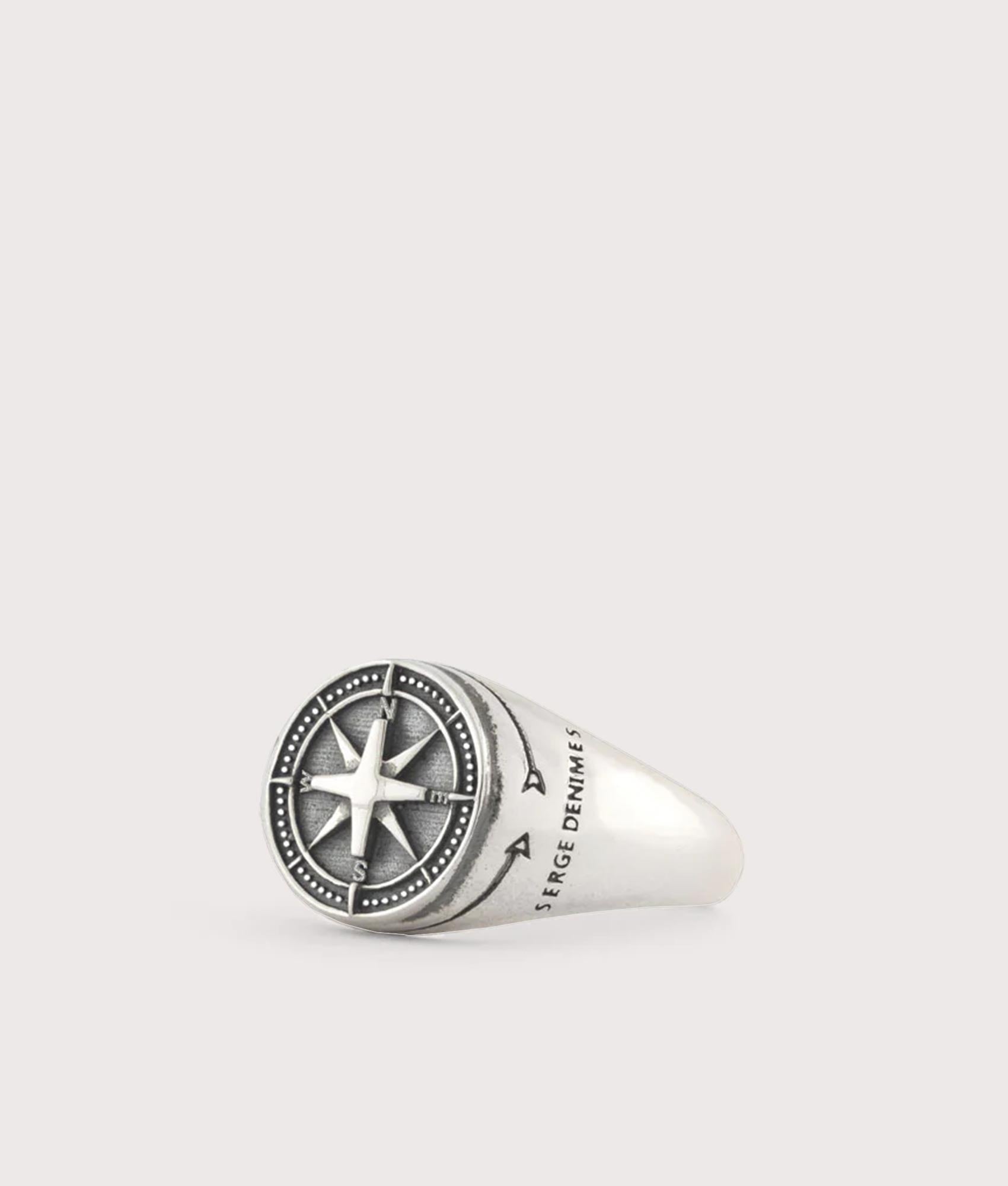 Serge DeNimes Mens Silver Napoleon Ring - Colour: Silver - Size: W/11.5