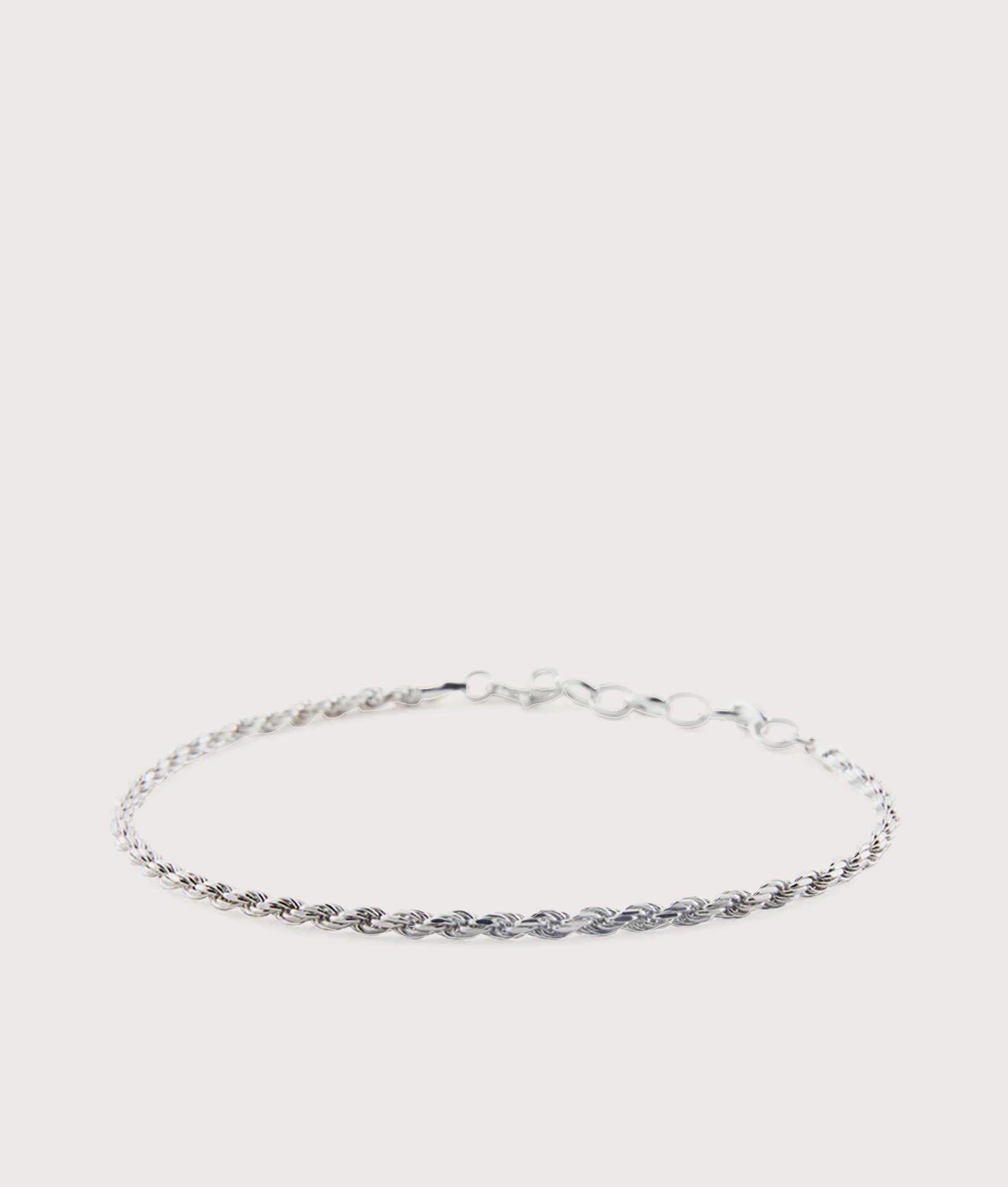 Serge DeNimes Mens Silver Rope Bracelet - Colour: Silver - Size: One Size