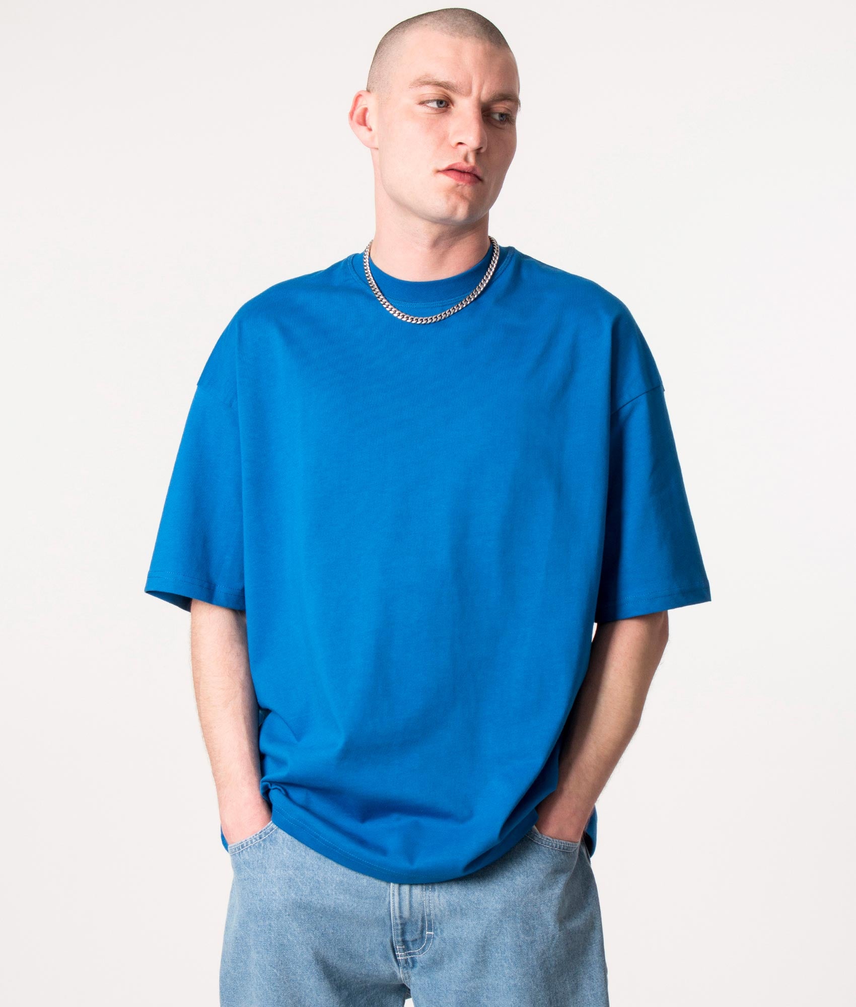 Faded Mens Oversized core T-Shirt - Colour: Cobalt Blue - Size: XL