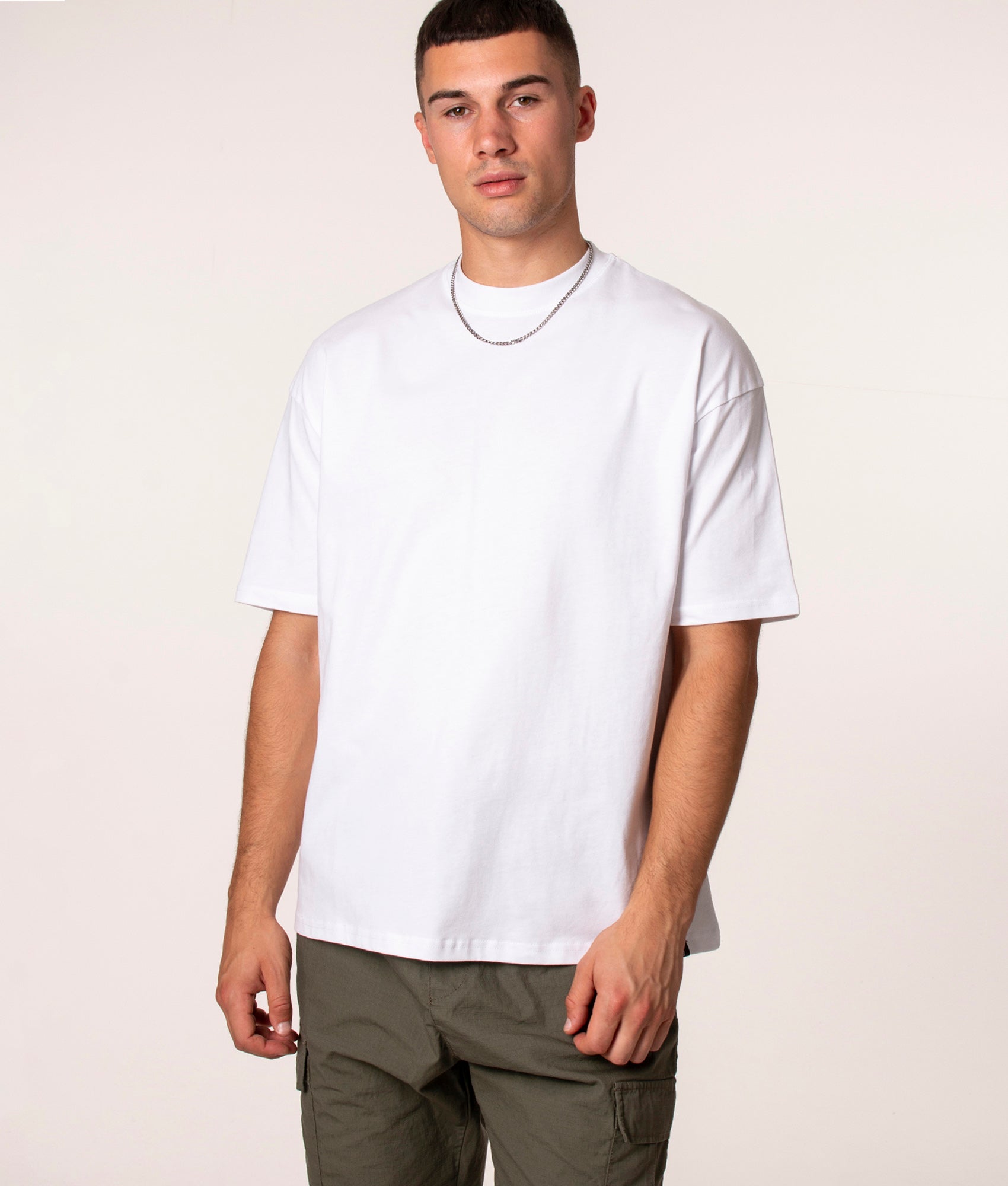 Faded Mens Oversized core T-Shirt - Colour: White - Size: Large