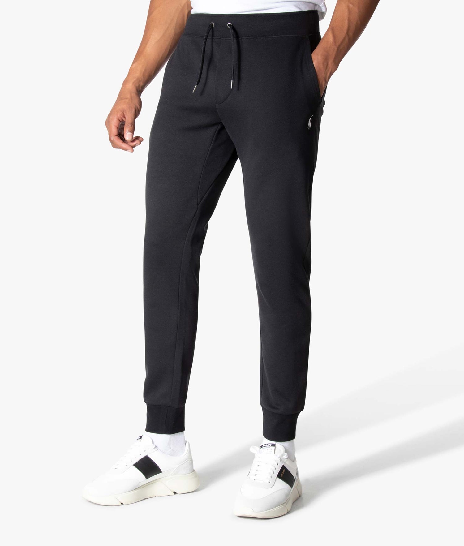 Slim Fit Double Knit Tech Joggers Black | Polo Ralph Lauren | EQVVS