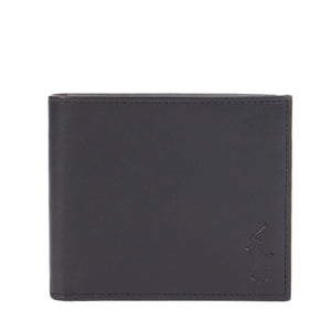 Smooth Leather Billfold Wallet Black |Polo Ralph Lauren | EQVVS