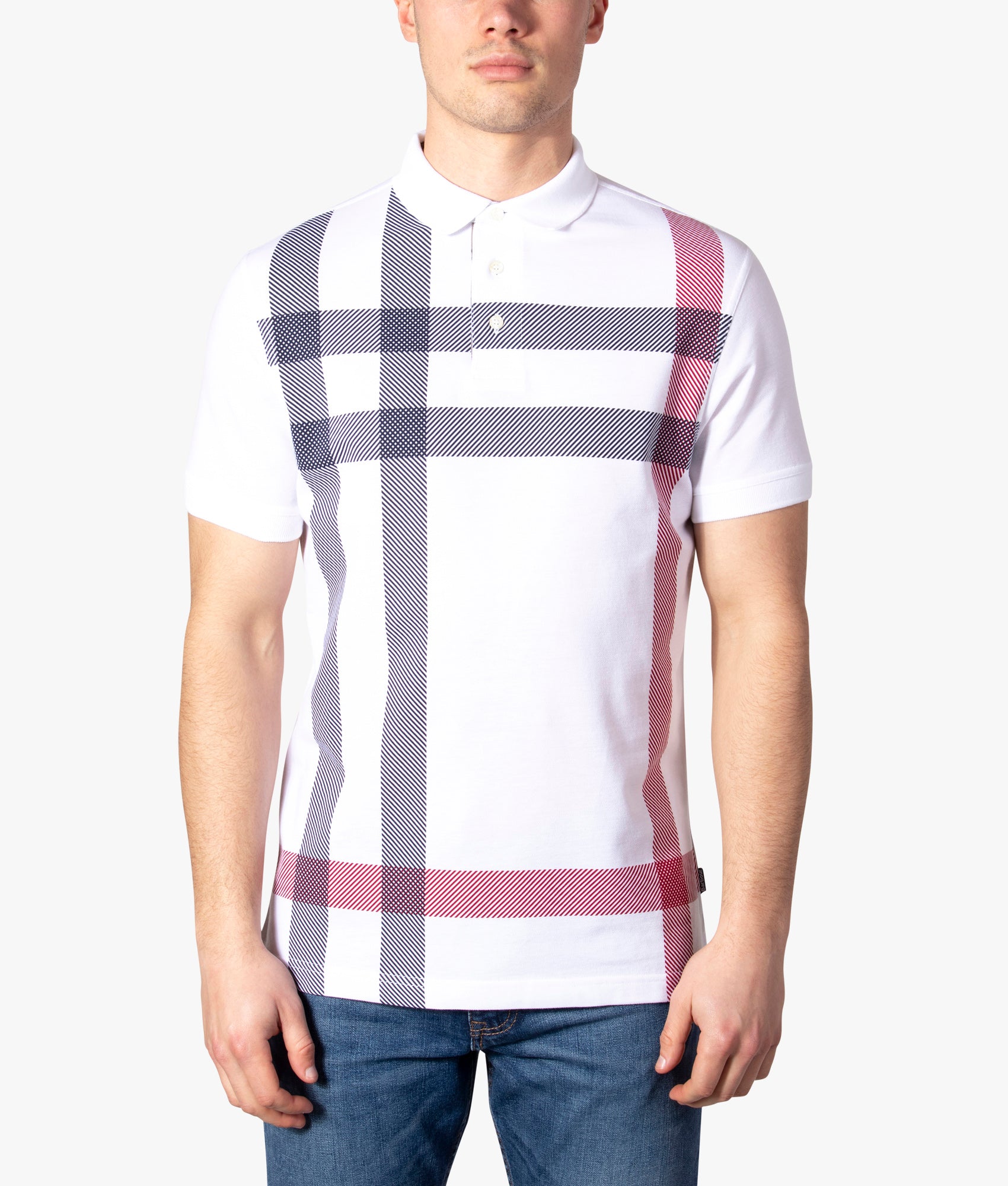 Barbour Lifestyle Mens Barbour Blaine Polo Shirt - Colour: WH11 White - Size: Large