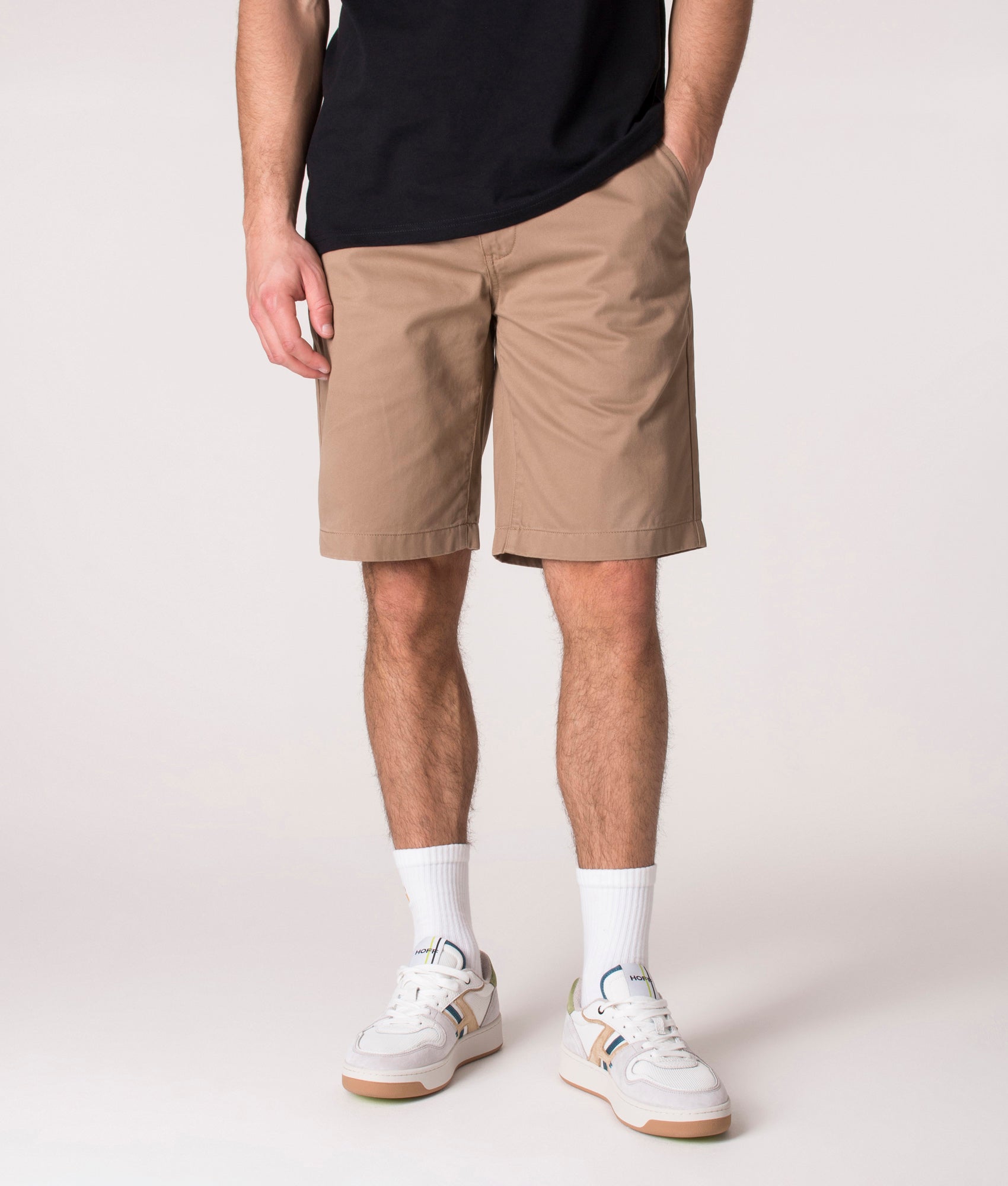 Barbour Lifestyle Mens Regular Fit City Neuston Chino Shorts - Colour: ST51 Stone - Size: 34W