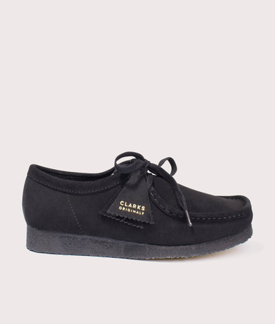 Wallabee Loafer Shoe Black Suede | Clarks Originals | EQVVS