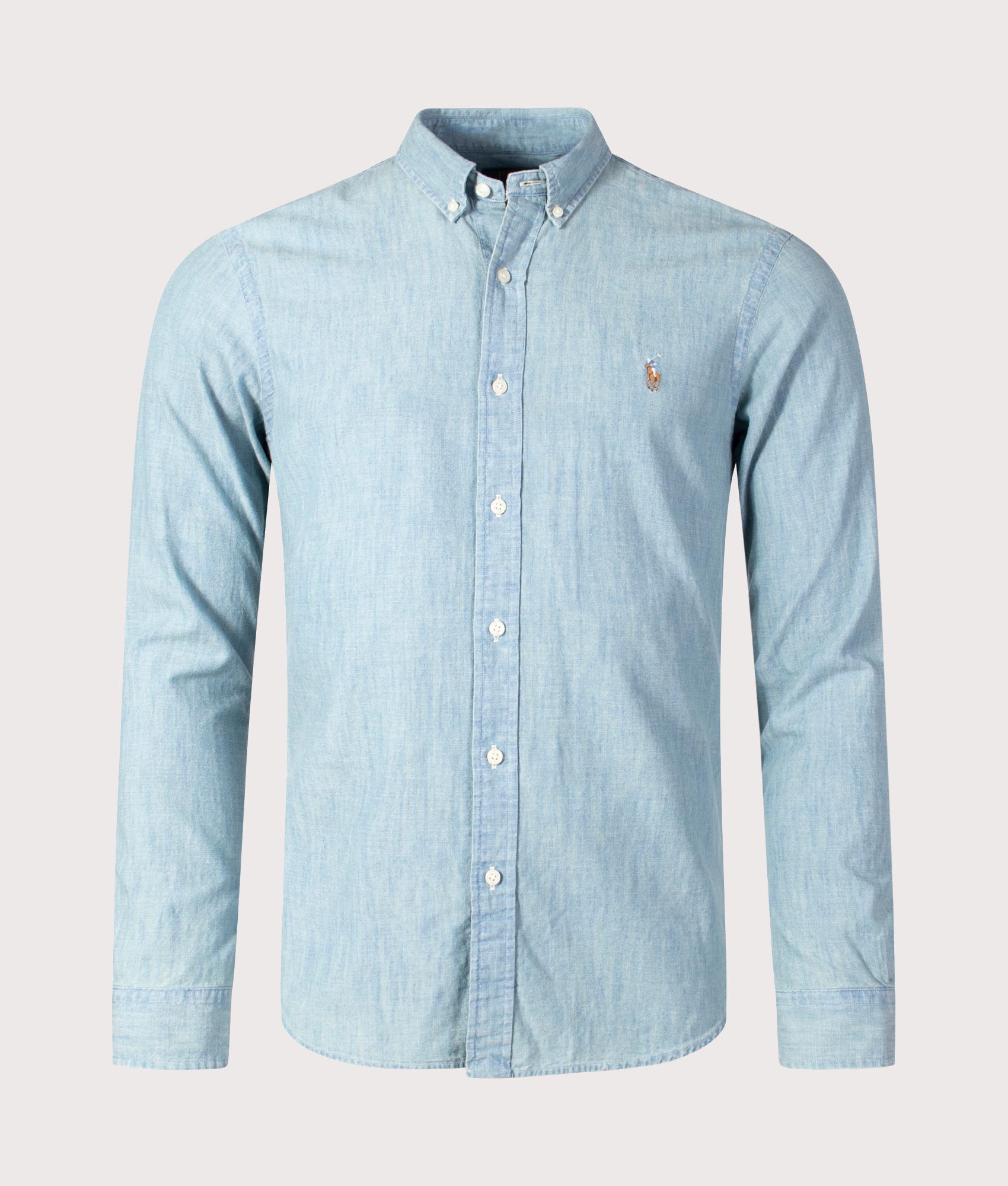 Polo Ralph Lauren Mens Slim Fit Chambray Shirt - Colour: 001 Chambray - Size: Medium
