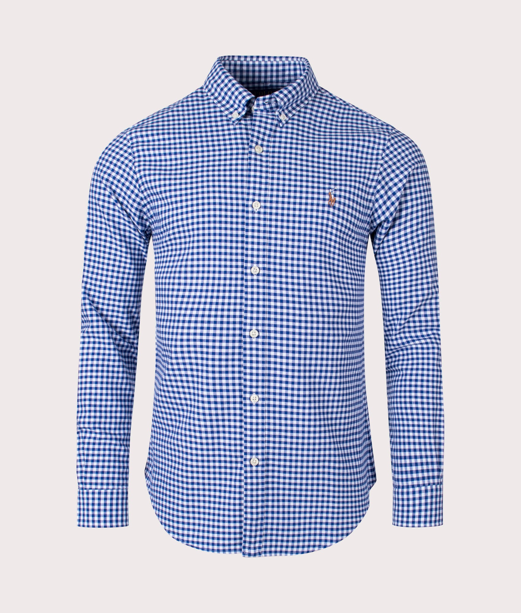 Polo Ralph Lauren Mens Slim Fit Oxford Shirt - Colour: 010 BSR Royal/White - Size: Small