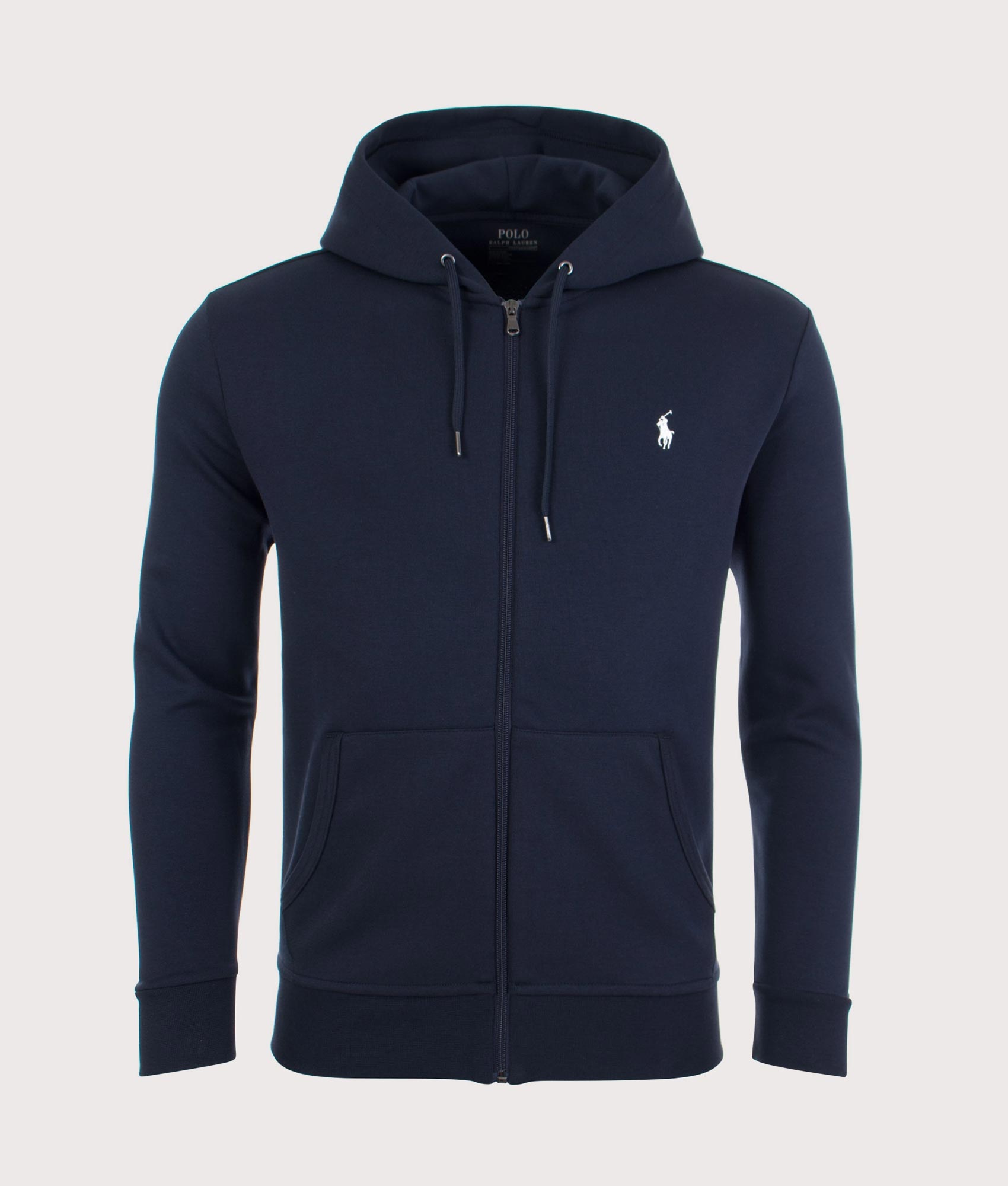 Double Knit Tech Zip Through Hoodie Aviator Navy | Polo Ralph Lauren | EQVVS