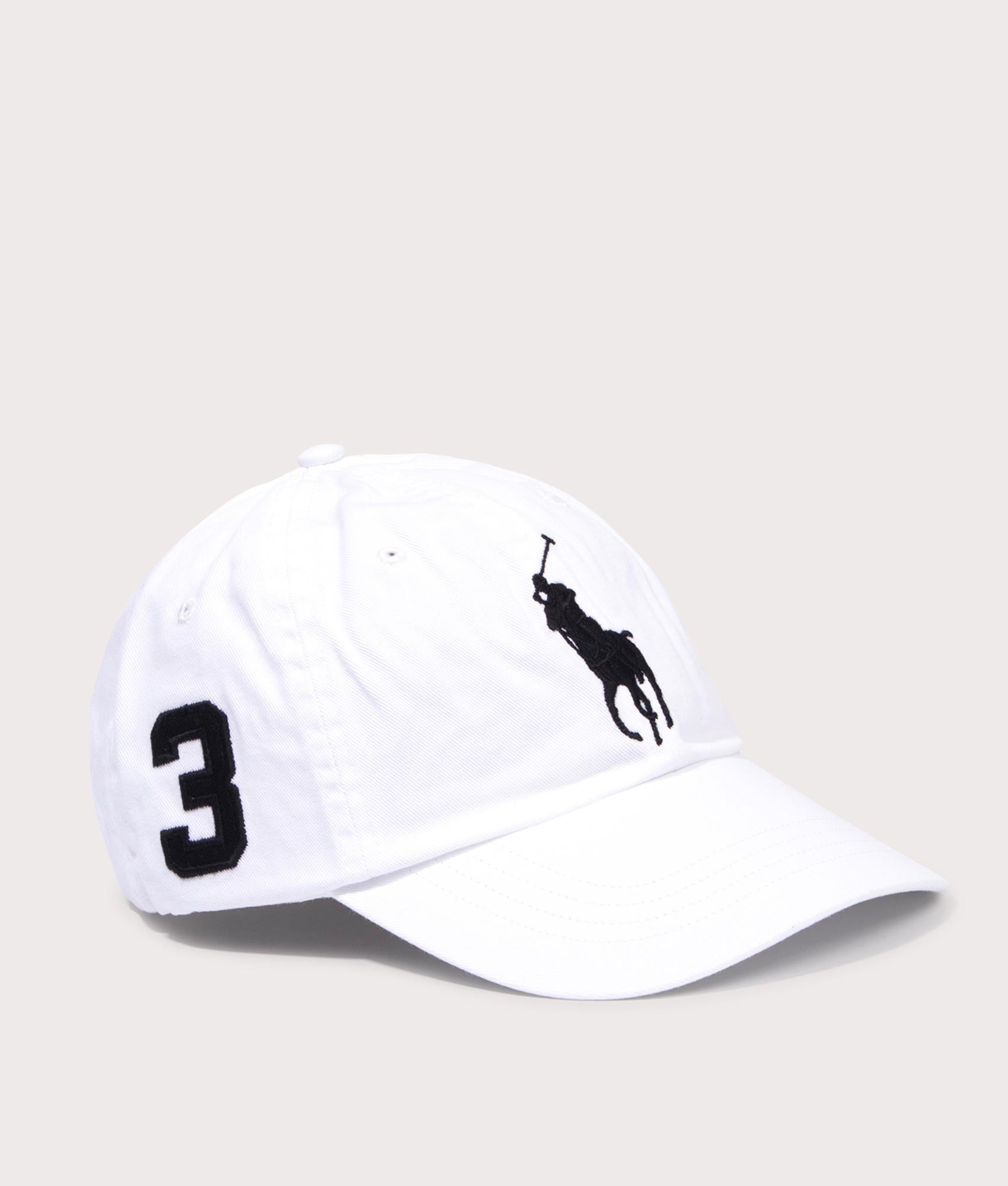 Polo Ralph Lauren Mens Big Pony Chino Baseball Cap - Colour: 003 White - Size: One Size