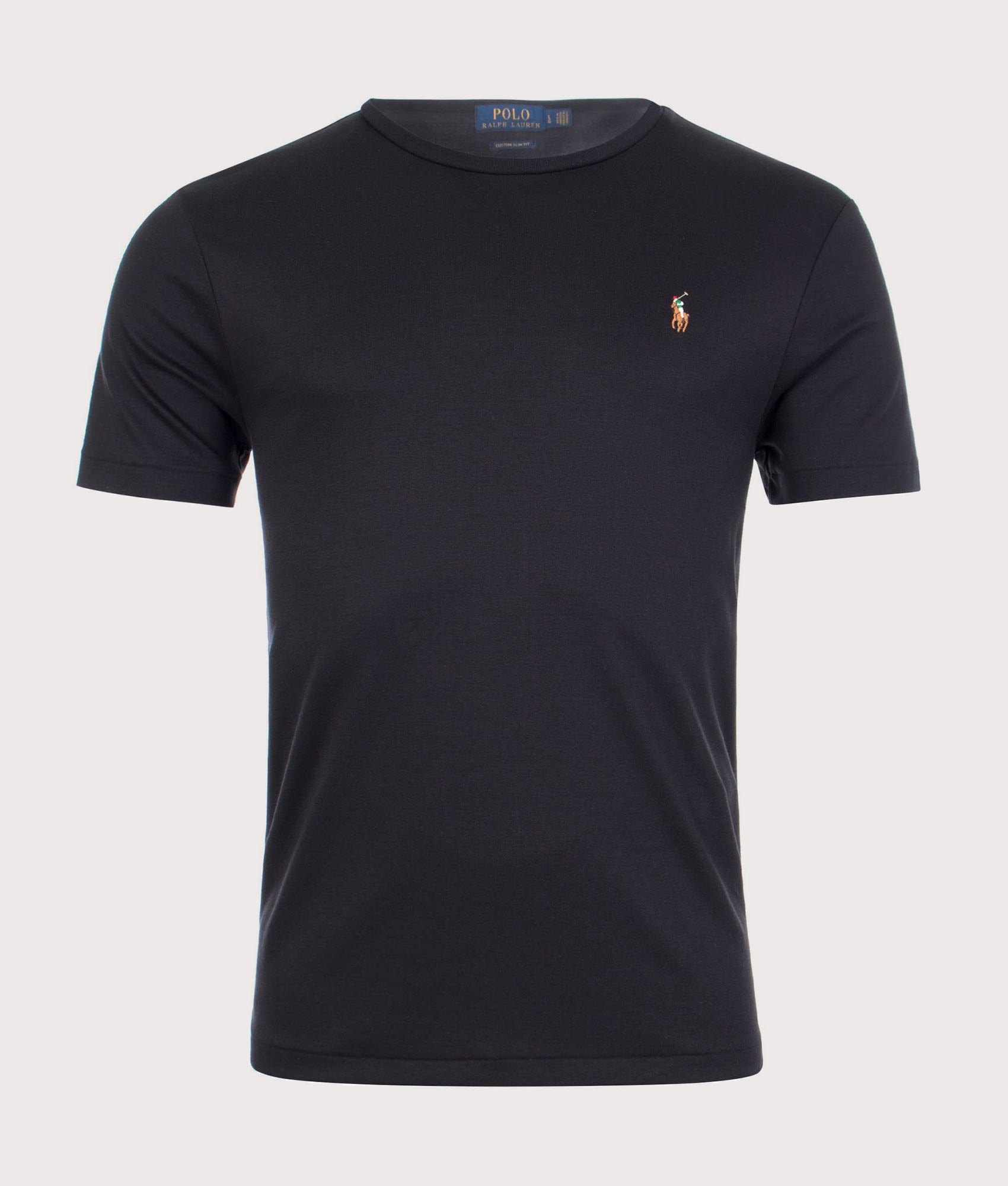 Polo Ralph Lauren Mens Custom Slim Fit Pima T-Shirt - Colour: 001 Polo Black - Size: XXL