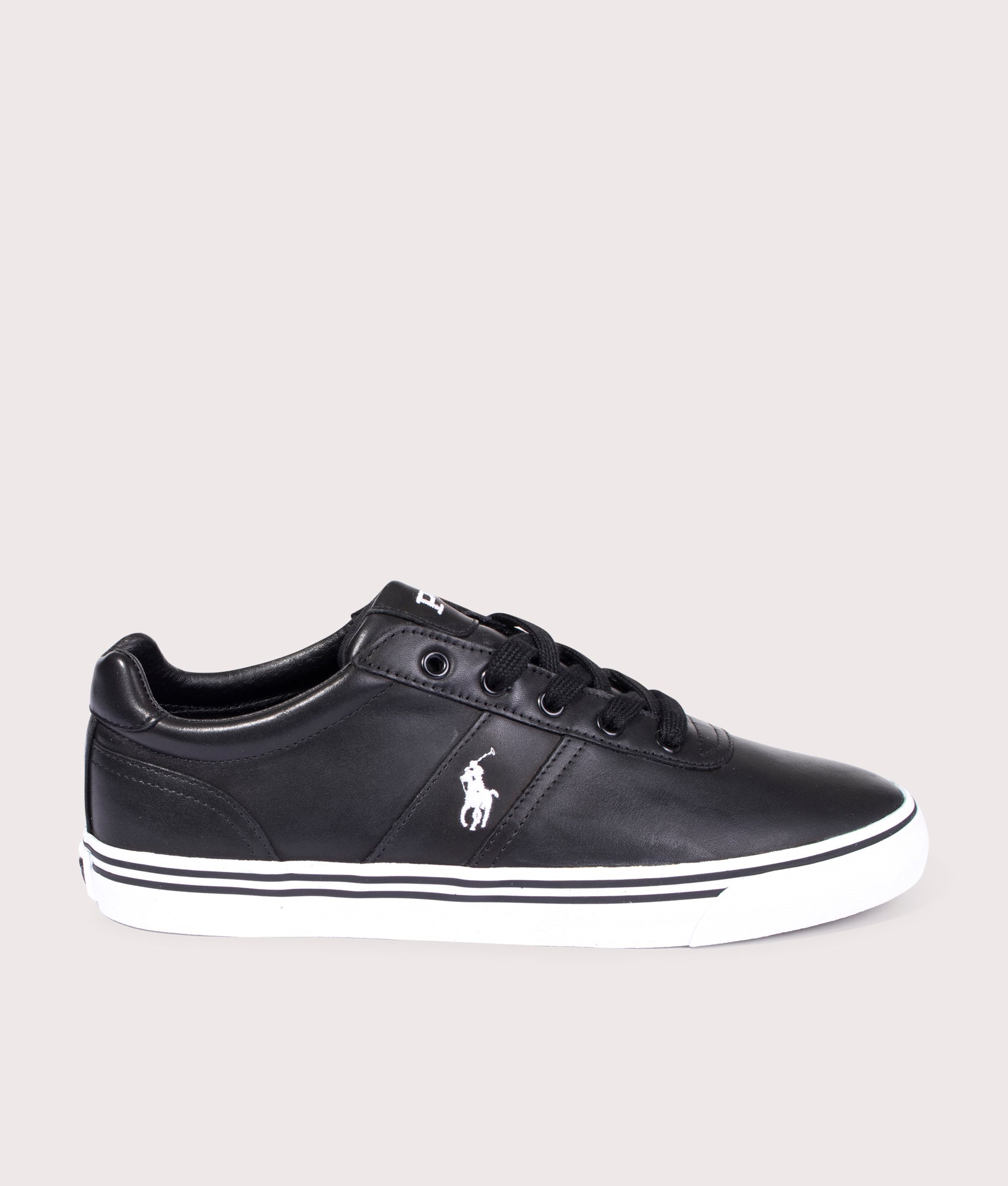 Polo Ralph Lauren Mens Hanford Leather Sneakers - Colour: 003 Black - Size: 10