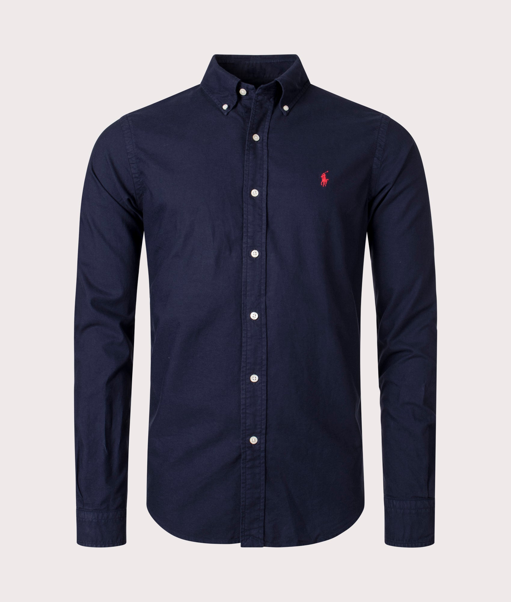 Polo Ralph Lauren Mens Custom Fit Oxford Shirt - Colour: 002 RL Navy - Size: Medium