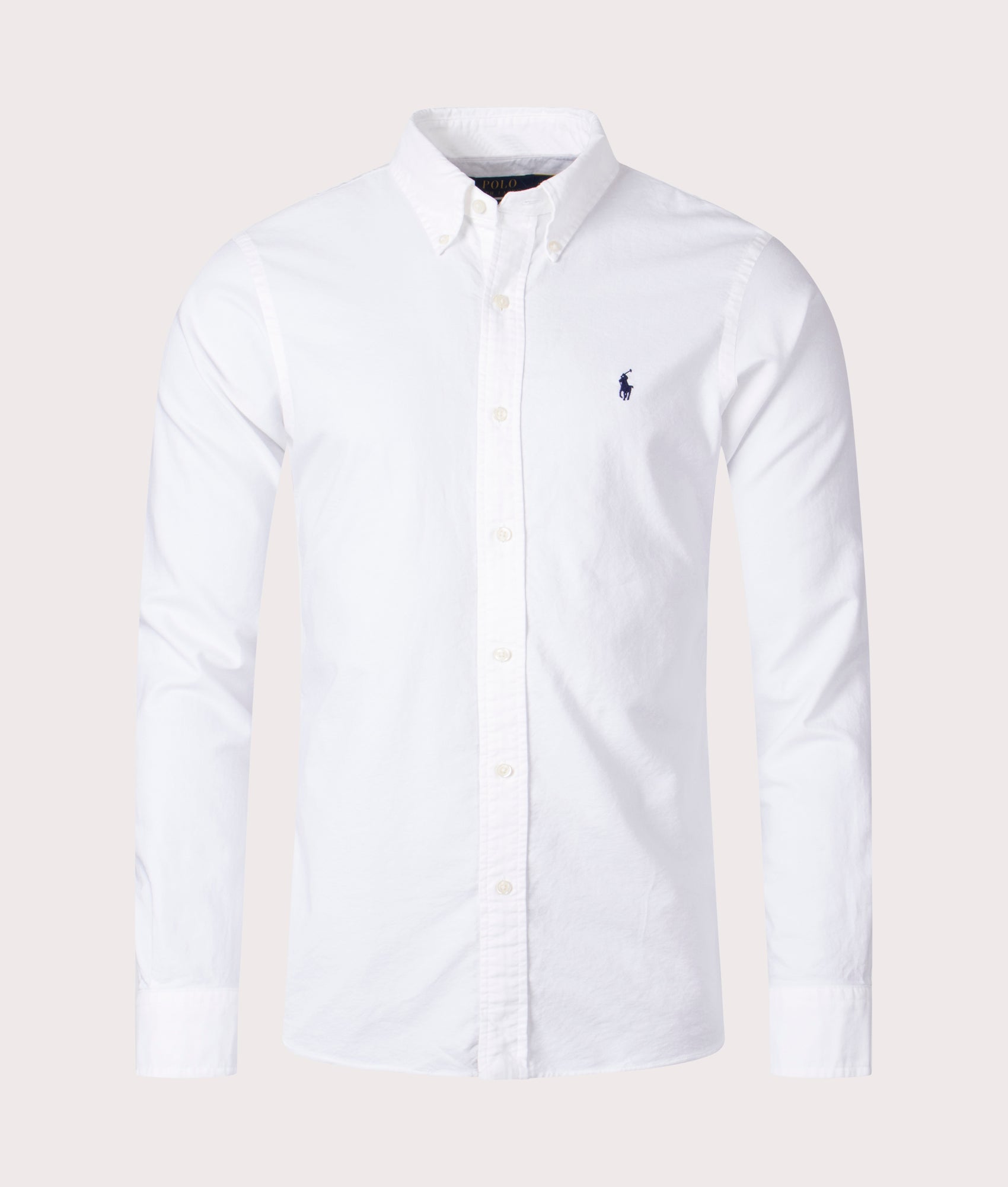 Polo Ralph Lauren Mens Custom Fit Oxford Shirt - Colour: 003 White - Size: Medium