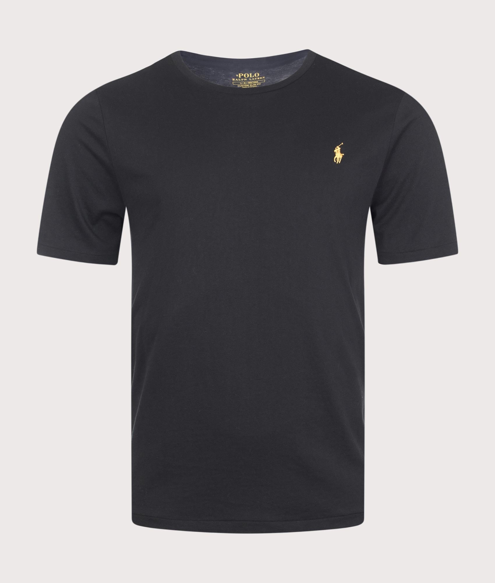 Polo Ralph Lauren Mens Custom Slim Fit Cotton T-Shirt - Colour: 001 Polo Black - Size: XXL