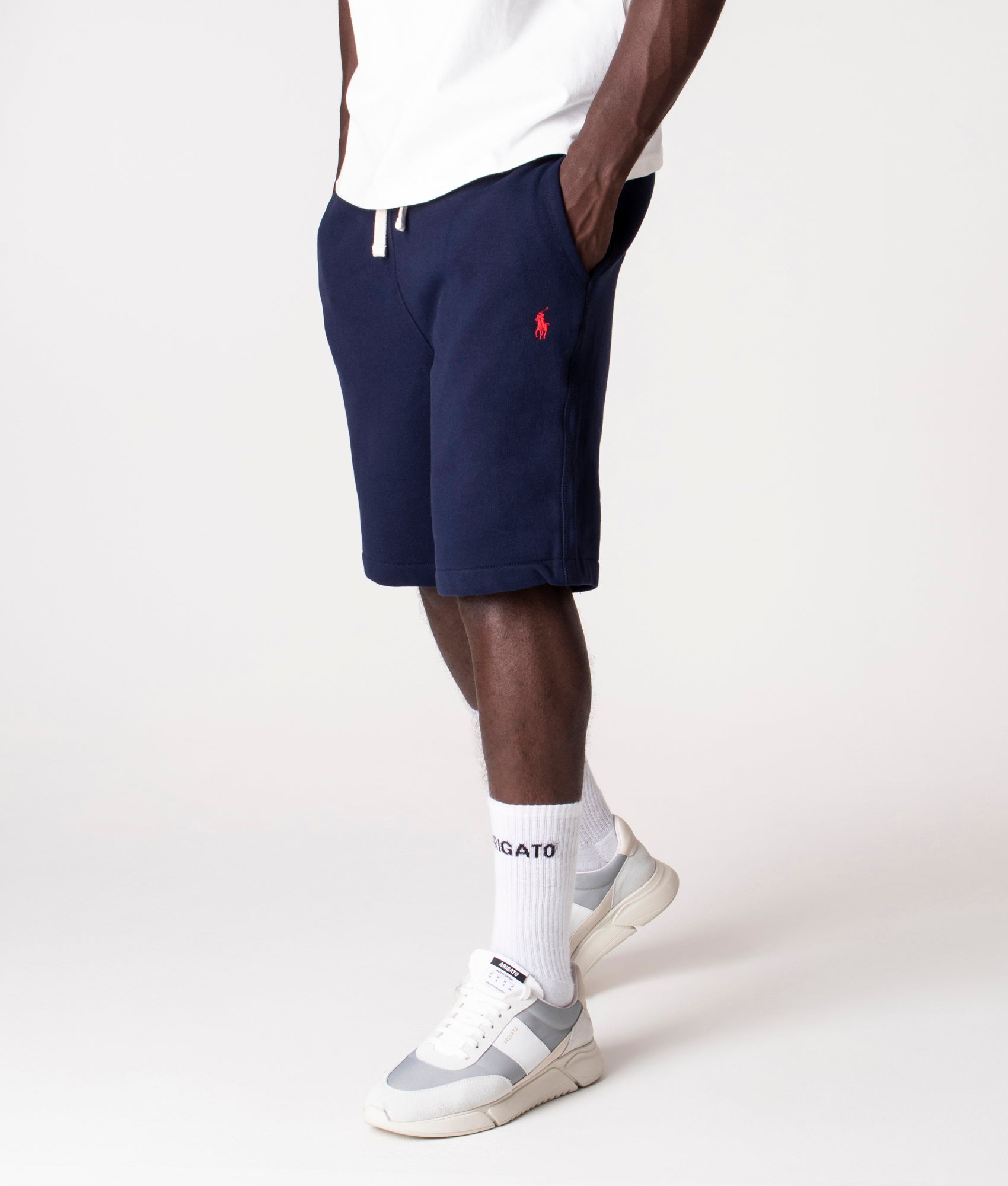 Polo Ralph Lauren Mens Regular Fit Athletic Fleece M5 Shorts - Colour: 003 Cruise Navy - Size: Mediu