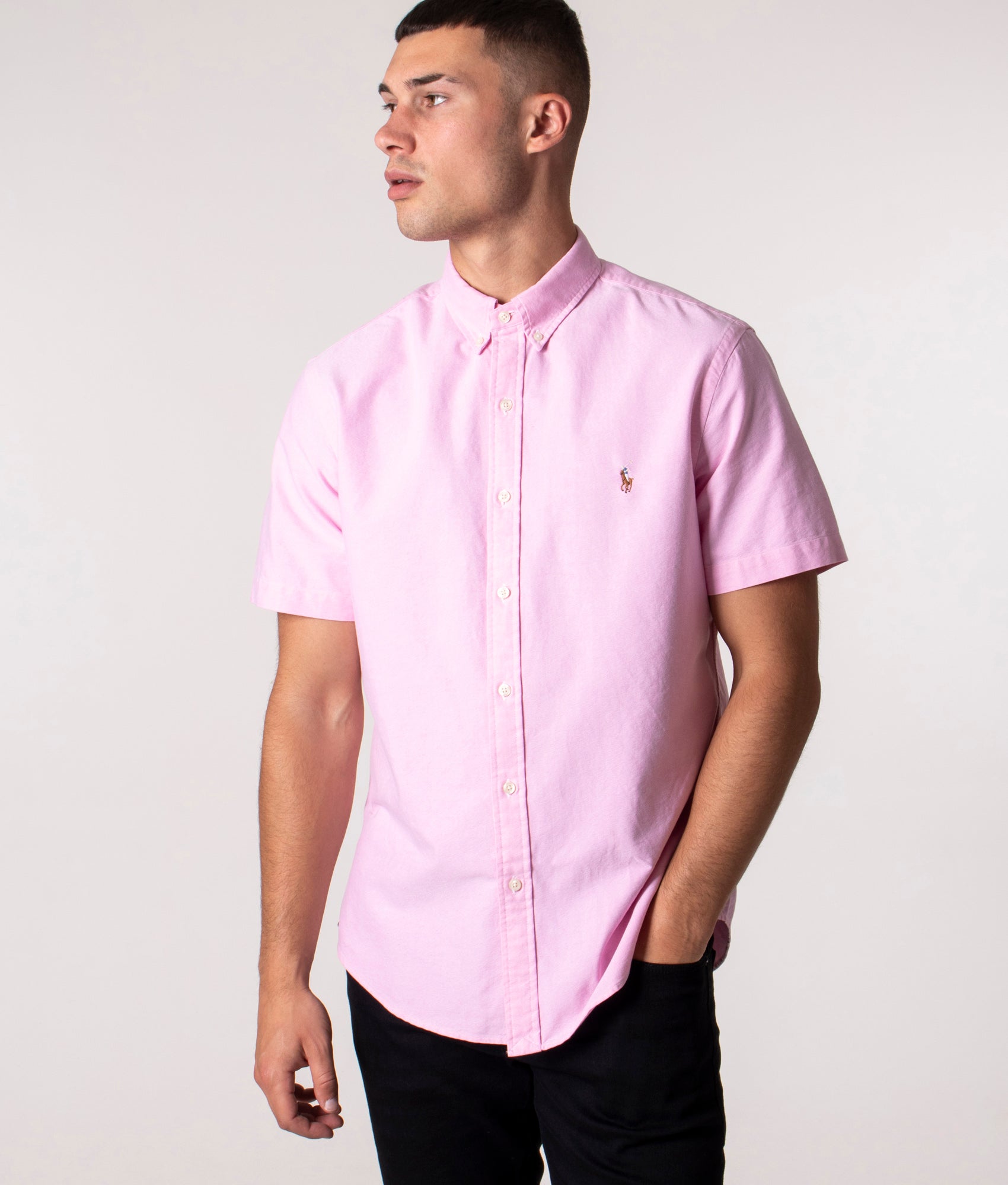 Slim Lightweight Short Sleeve Shirt Pink | Polo Ralph Lauren | EQVVS