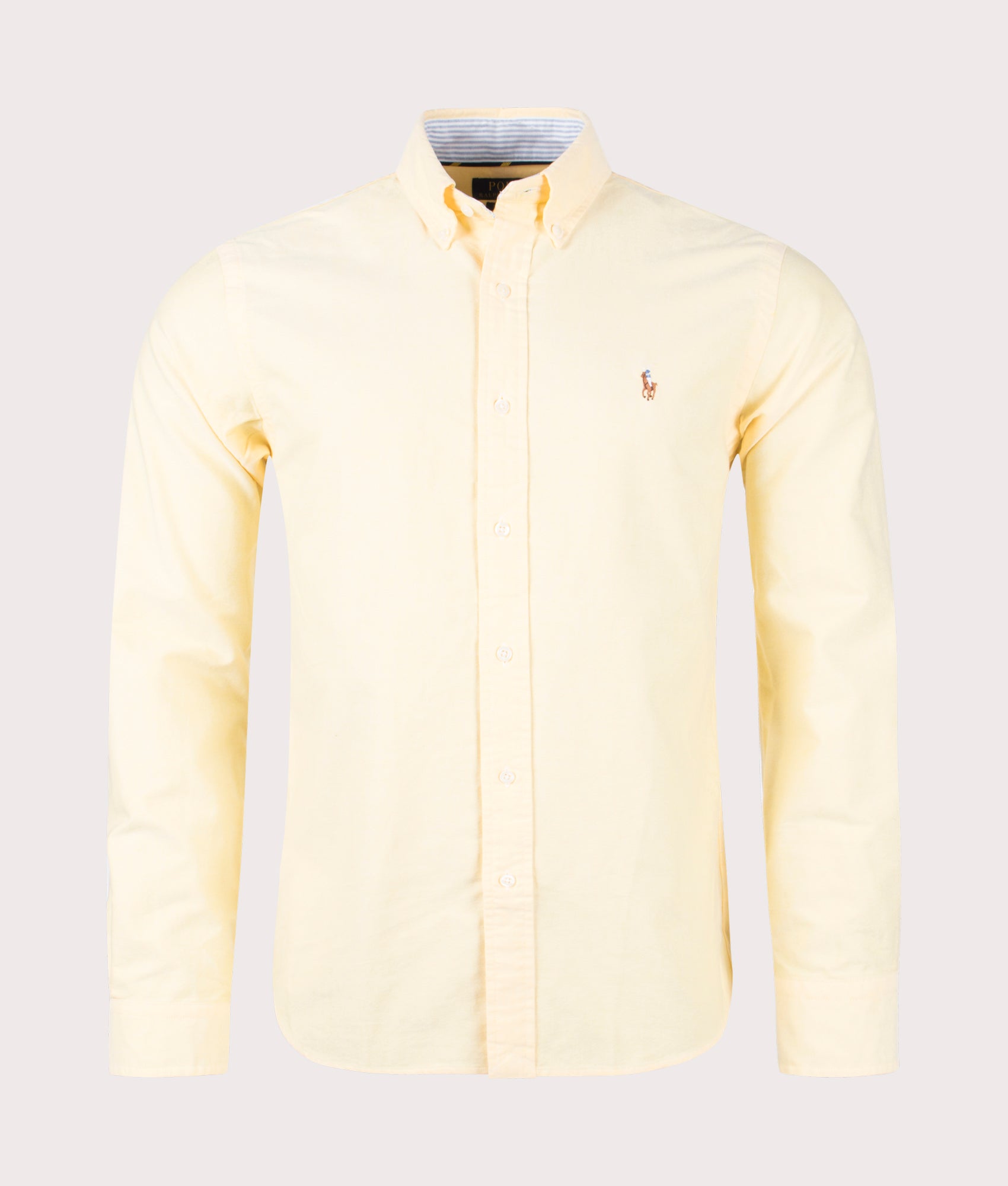 Polo Ralph Lauren Mens Custom Fit Lightweight Oxford Shirt - Colour: 004 Yellow Oxford - Size: Small