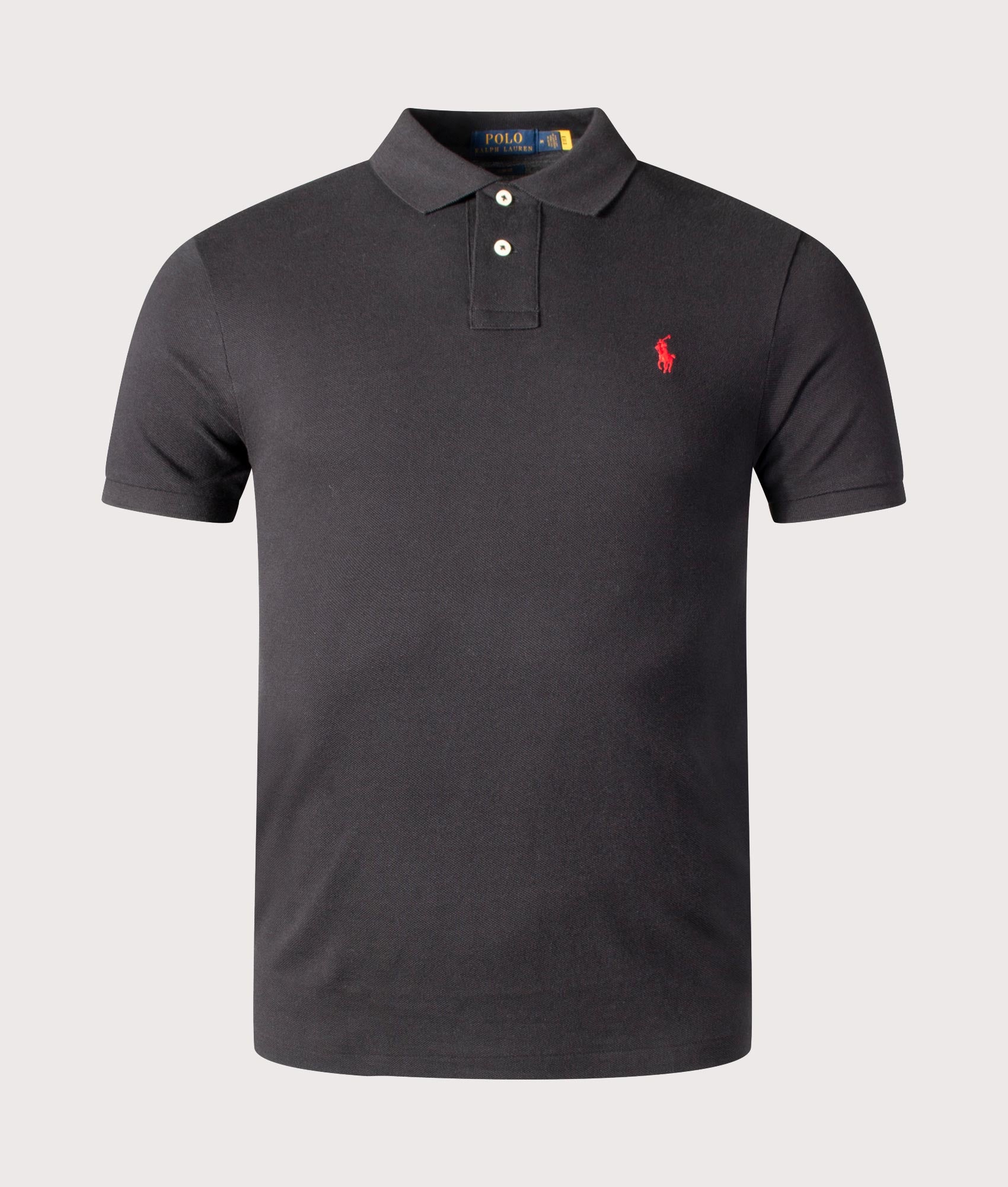 Polo Ralph Lauren Mens Slim Fit Mesh Knit Polo Shirt - Colour: Core 006 Polo Black - Size: XXL