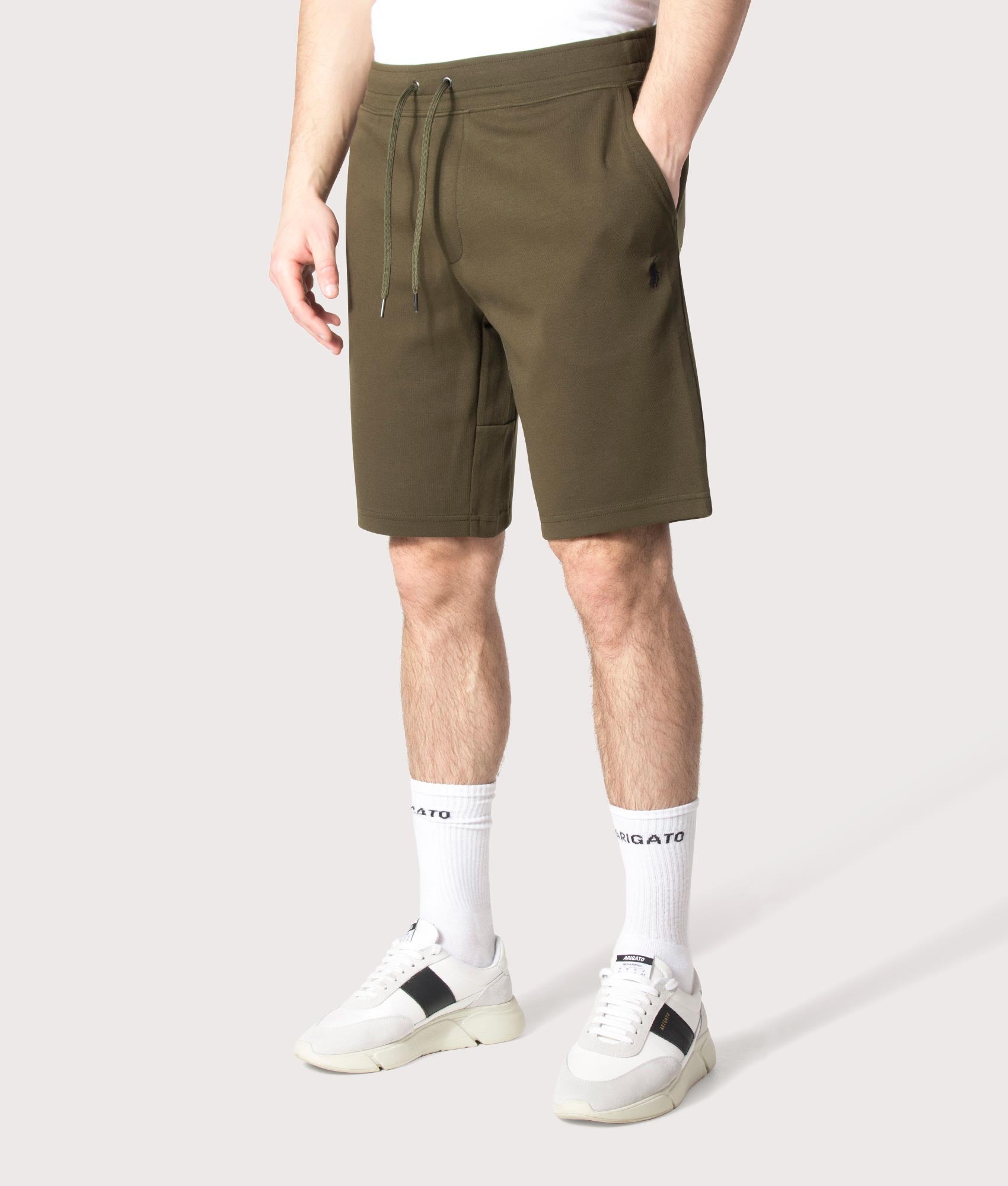 Polo Ralph Lauren Mens Regular Fit Double Knit Sweat Shorts - Colour: 011 Company Olive - Size: Smal